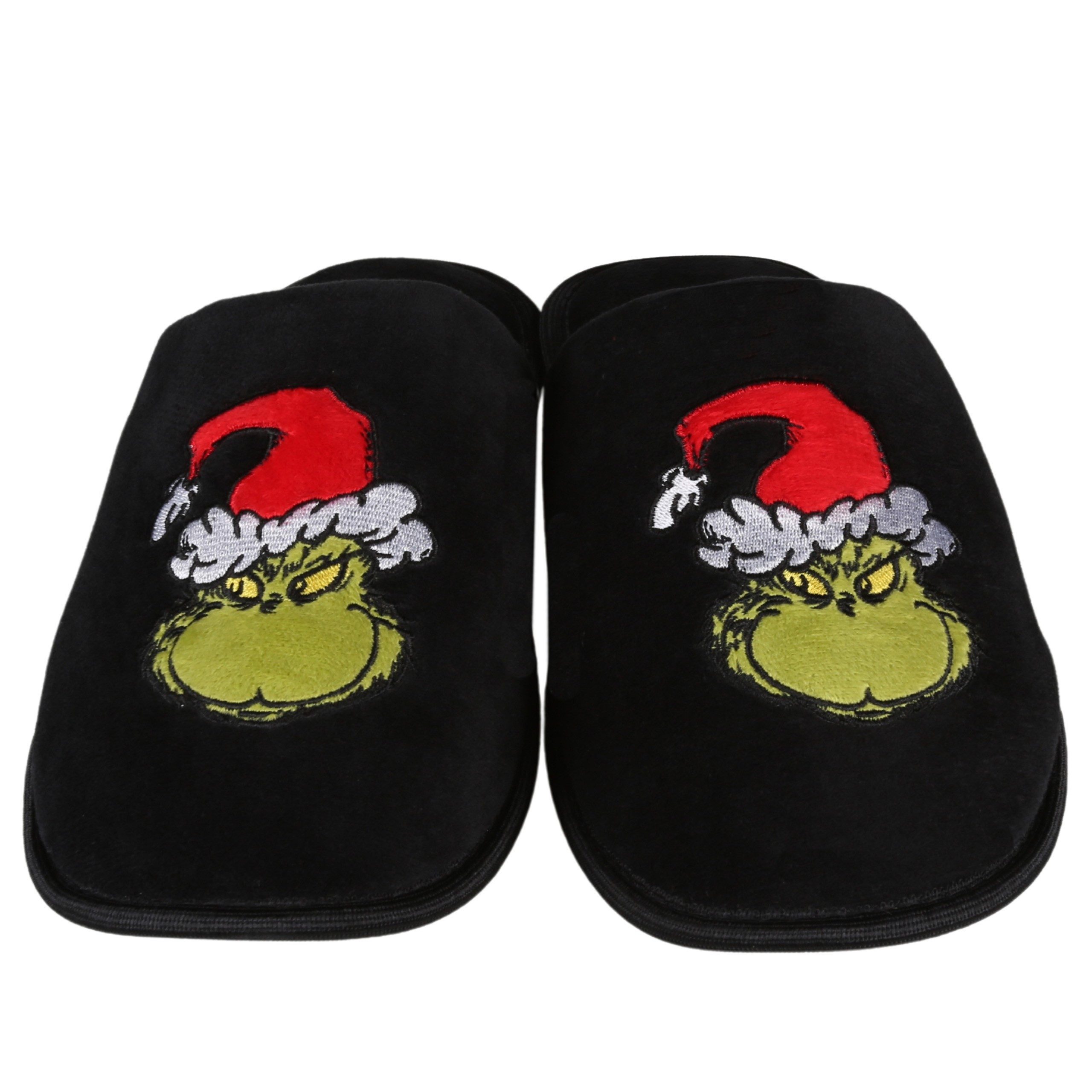 The Grinch The Grinch Herrenpantoffeln, Hausschuhe aus schwarzem Velours 43/44 EU Plüsch Hausschuhe