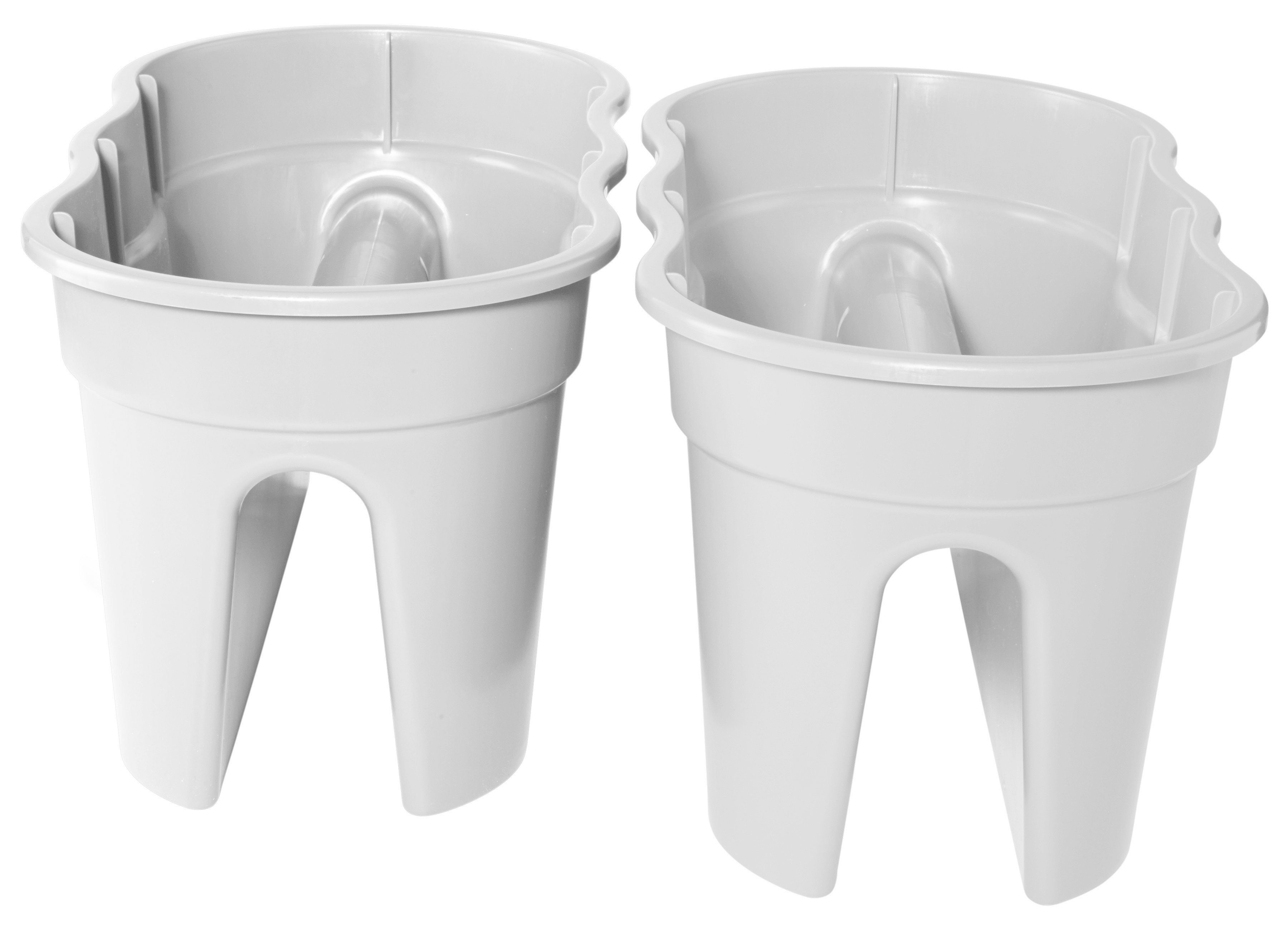 KHW Balkonkasten Flowerclip XXL (Set, 2 St), BxTxH: 57,5x27,7x27 cm