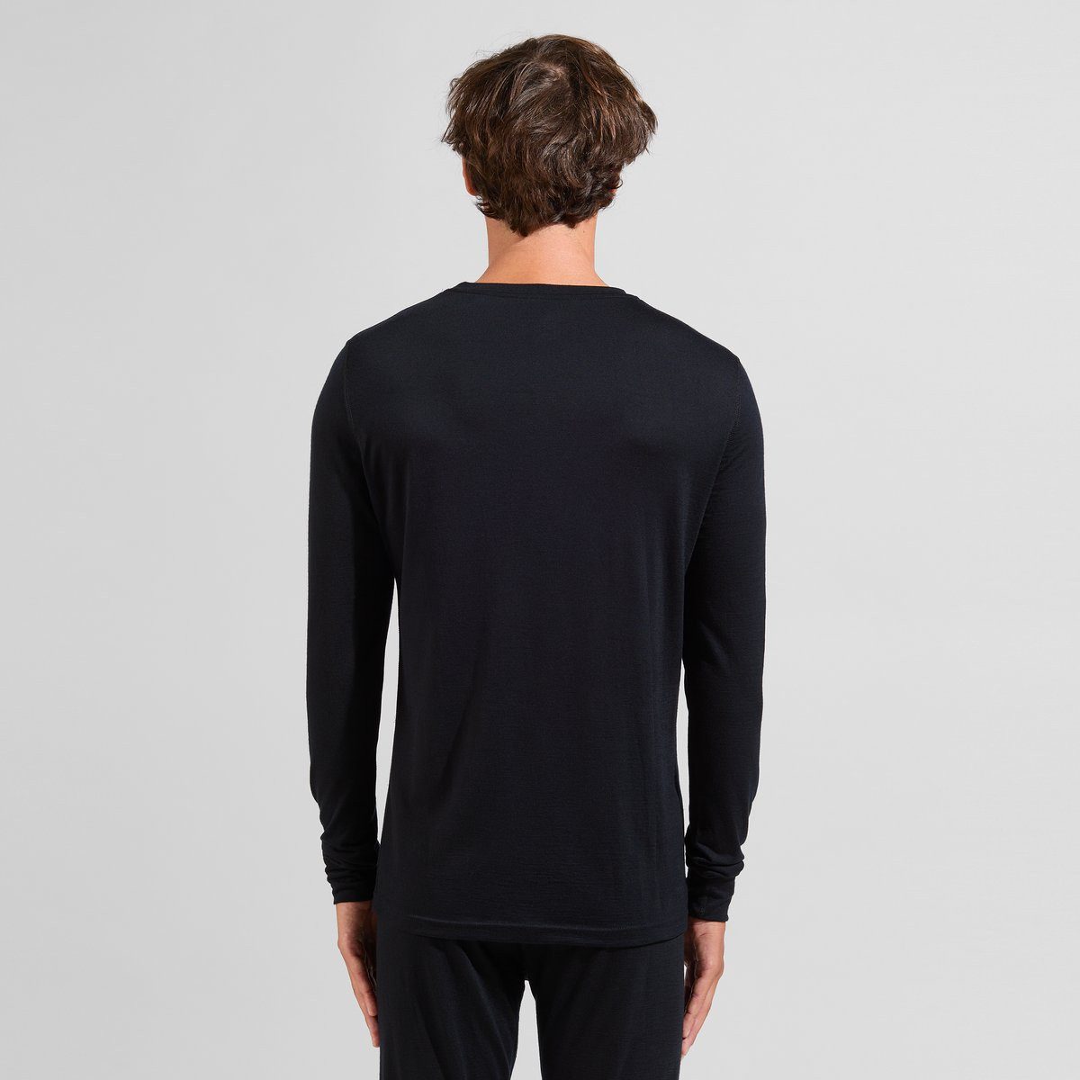Odlo Funktionsshirt BL TOP crew neck l/s-MERINO 200 atmungsaktives Funktionsshirt, aus Wolle, schnell trocknendes Material