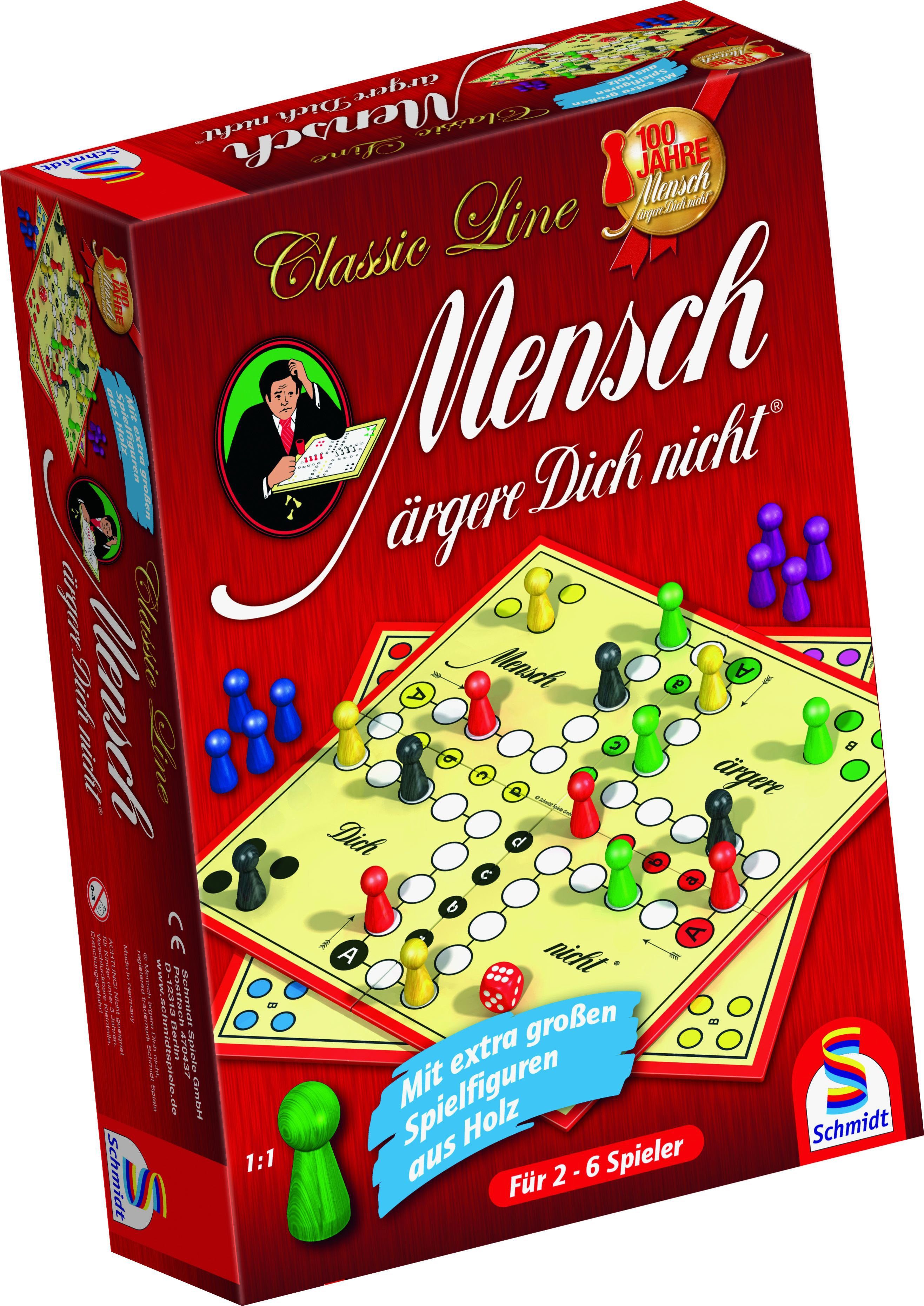 Schmidt Spiele Spiel Classic Line, Mensch ärgere Dich nicht®, mit großen Spielfiguren, Made in Germany