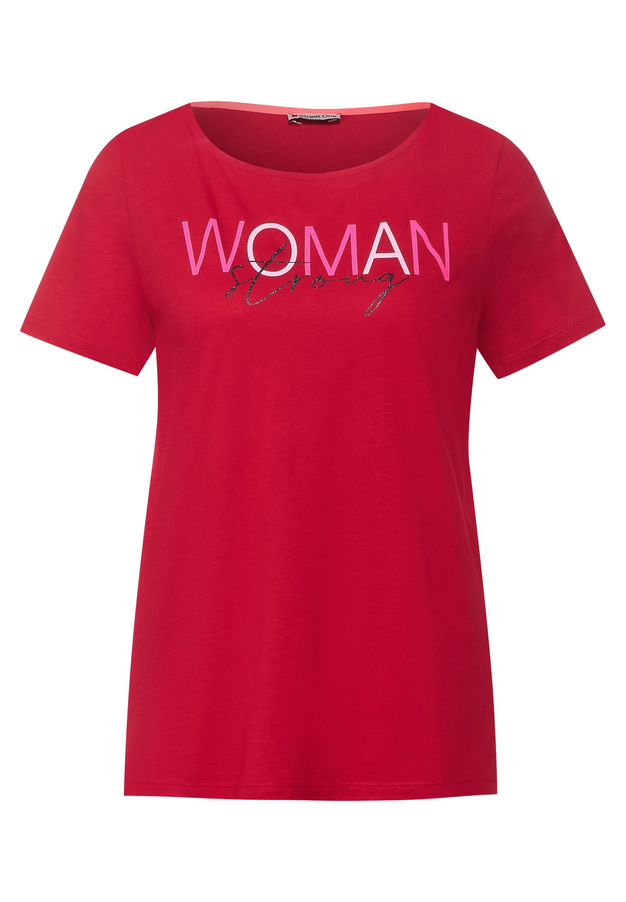 red ONE cherry Wording mit STREET T-Shirt