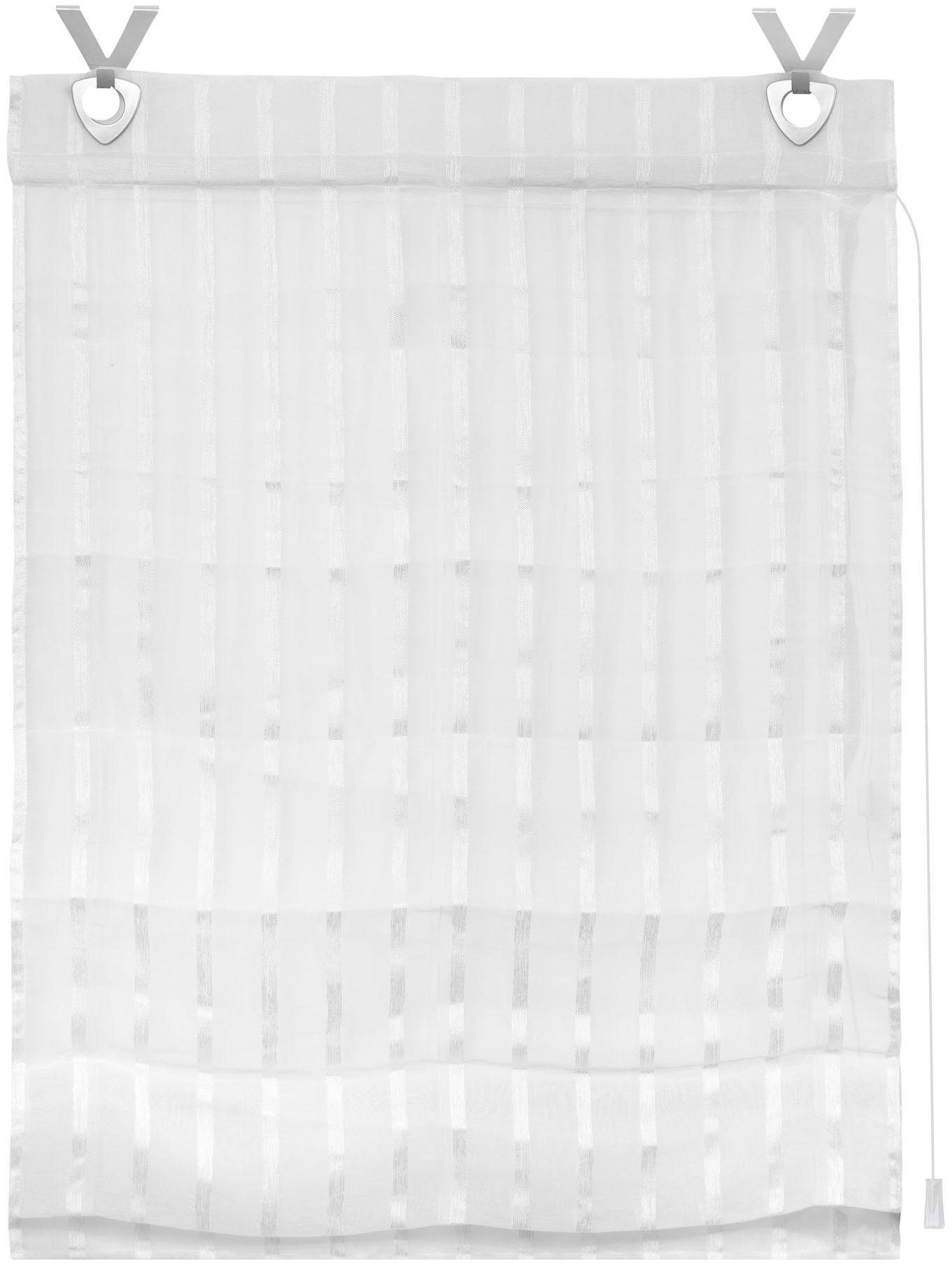 LICHTBLICK ORIGINAL Raffrollo Raffrollo mit Haken, mit Hakenaufhängung, ohne Bohren, freihängend, im Fixmaß