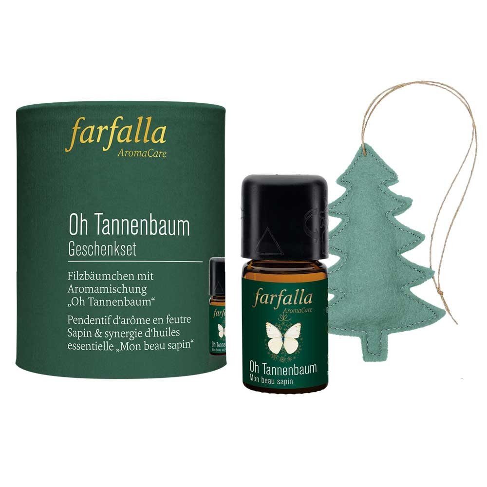 Farfalla Essentials AG Pflege-Geschenkset Oh Farfalla Aromamischung mit Tannenbaum - Filzbäumchen Geschenkset