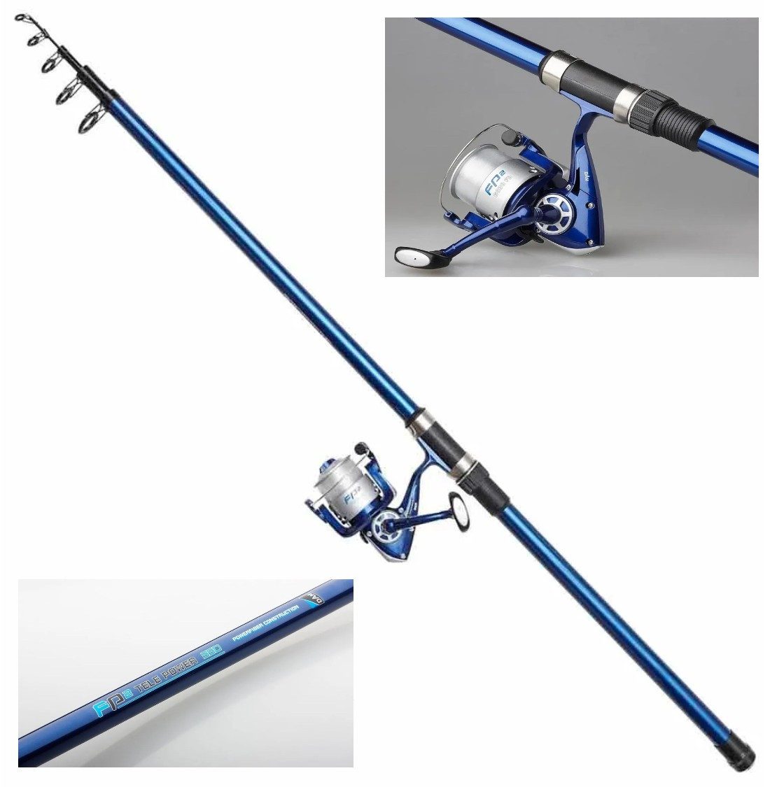 Grundrute DAM SET FP2 Telepower Fishing Combo - Rute - Rolle - Schnur