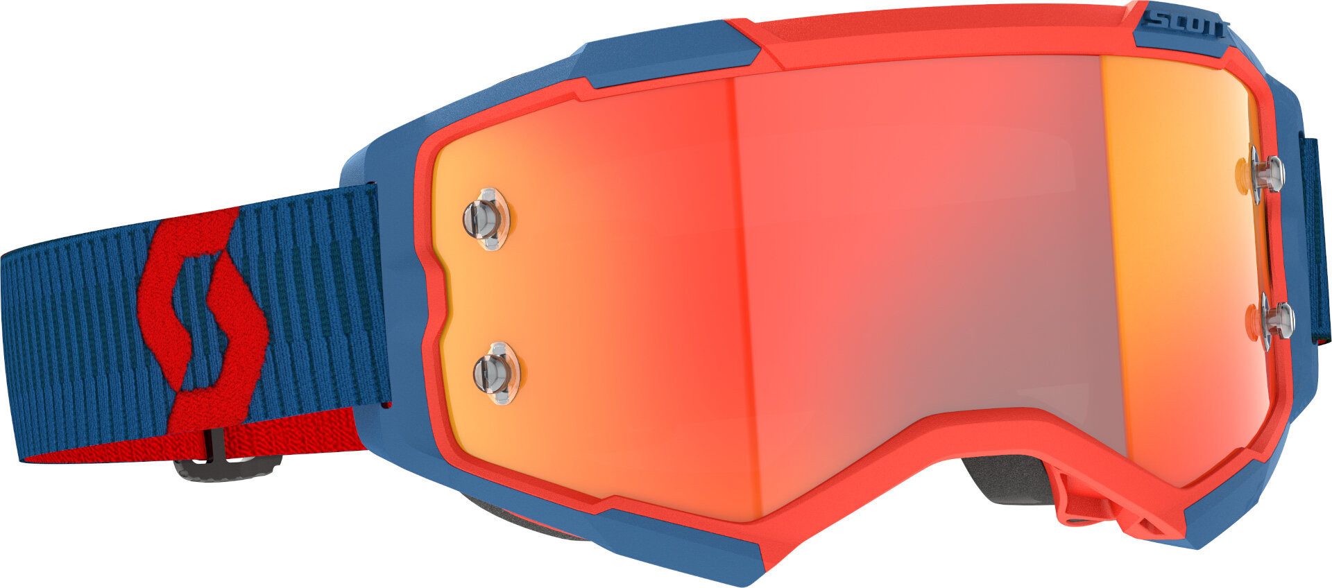 Scott Motorradbrille Fury Chrome Dark Motocross Brille, Antifog,Mit Band