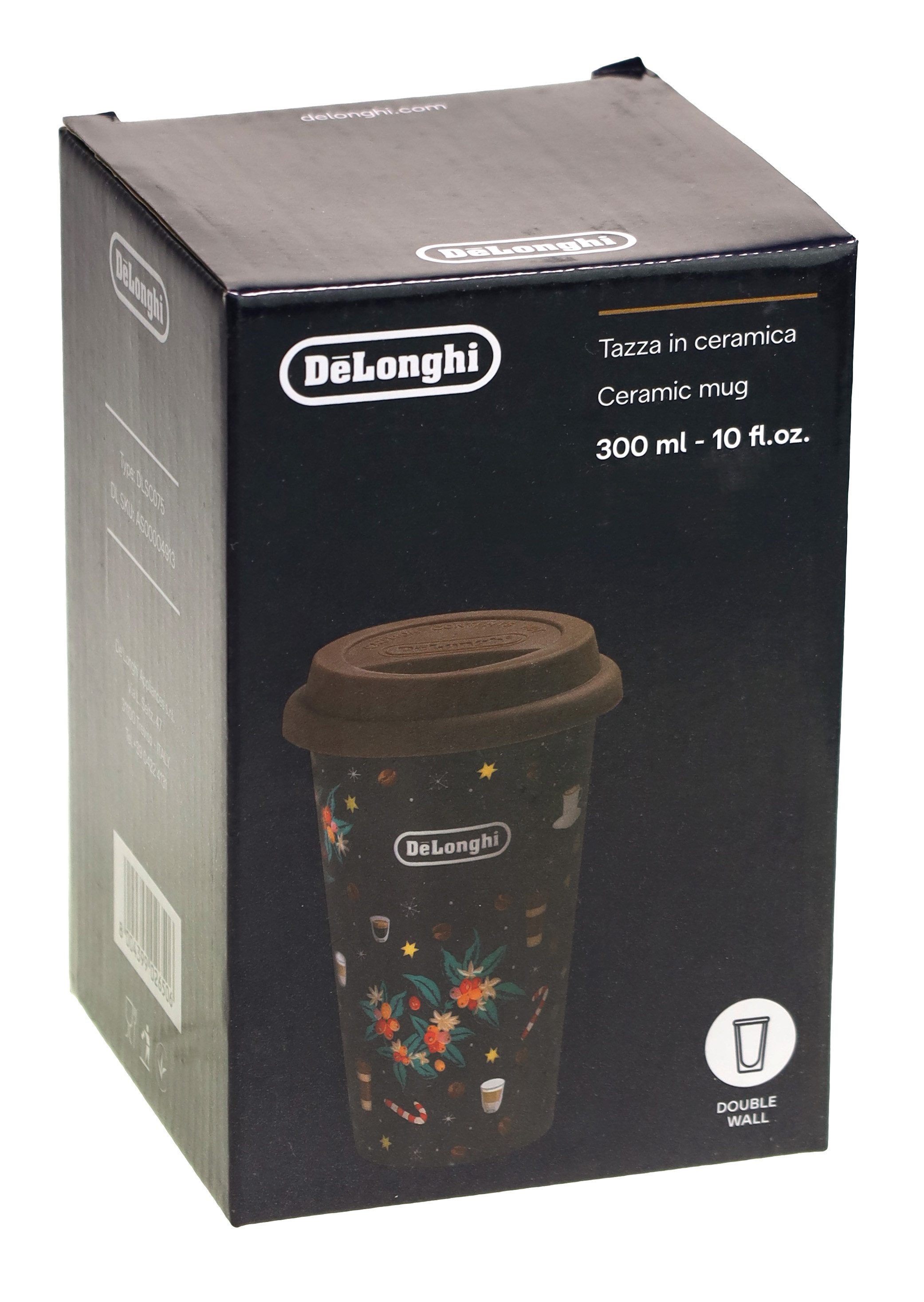 De'Longhi Gläser-Set Delonghi AS00004913, DLSC075 doppelwandiger Keramikbecher, 300ml