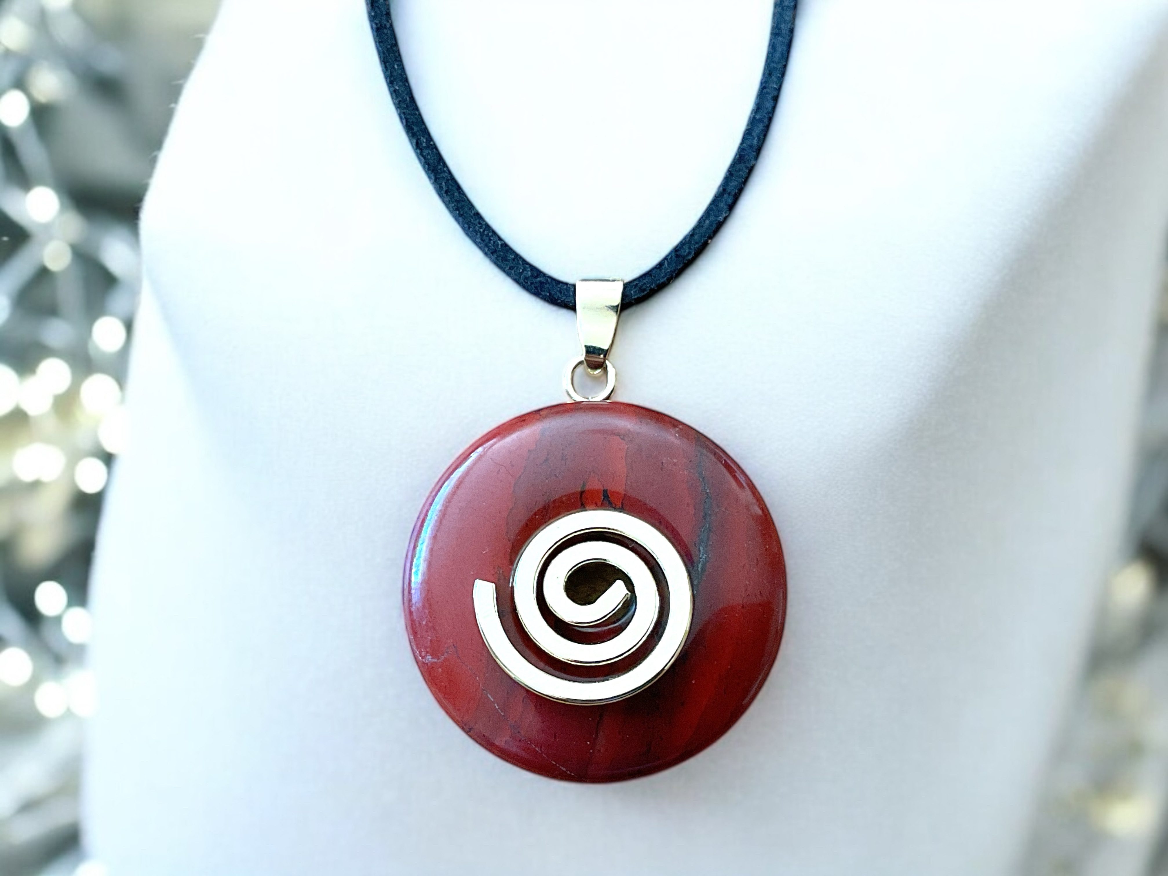 Steinfixx® Lange Kette echter Edelsteindonut 30 günstig online kaufen