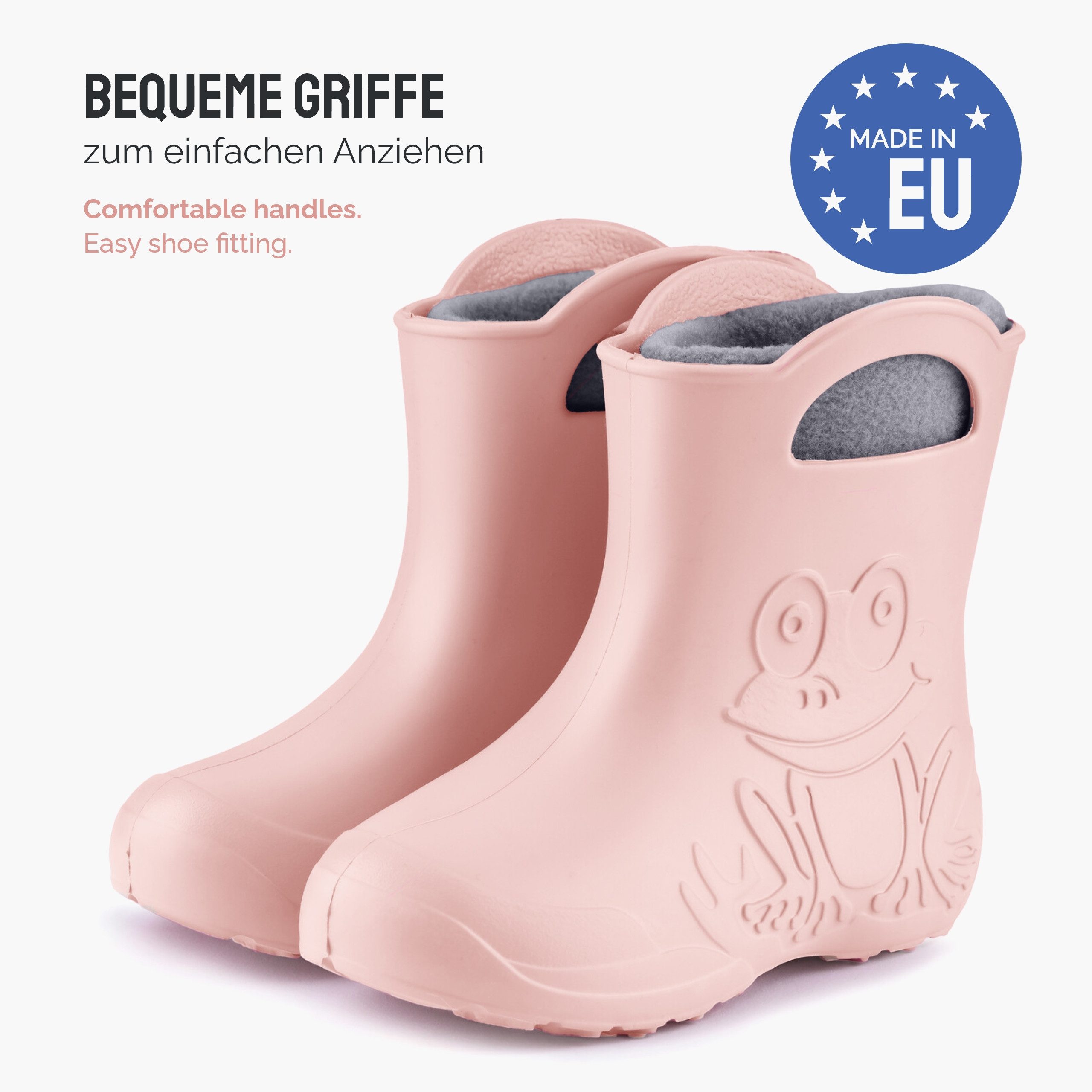 Ladeheid Kinder EVA federleichte Regenschuhe LA-CA-03 Gummistiefel mit herausnehmbares Innenfutter – Bild 5 von 5