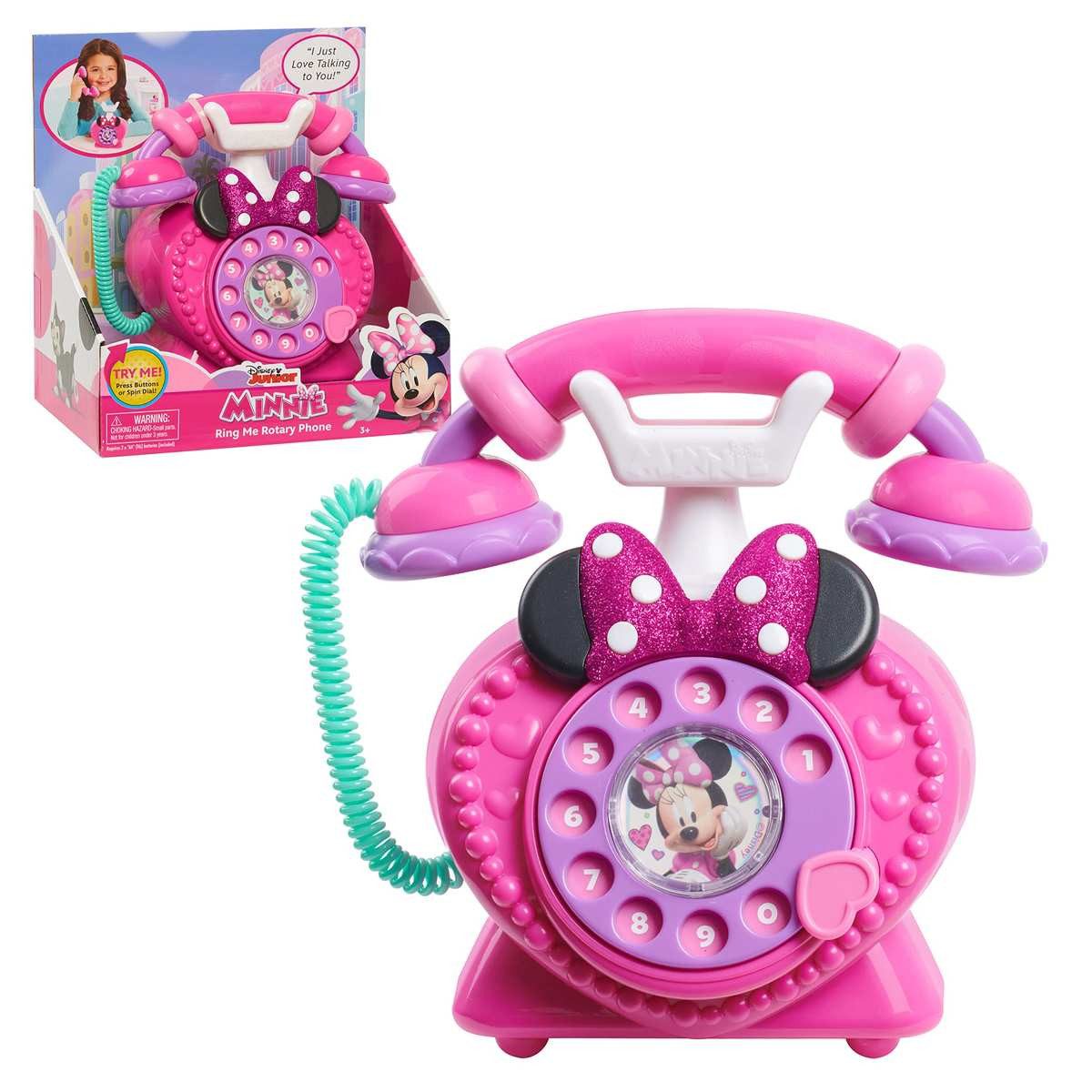 Just Play Spieltelefon Disney Junior Minnie Mouse Ring Me Spieltelefon Wählscheibe Licht 3+