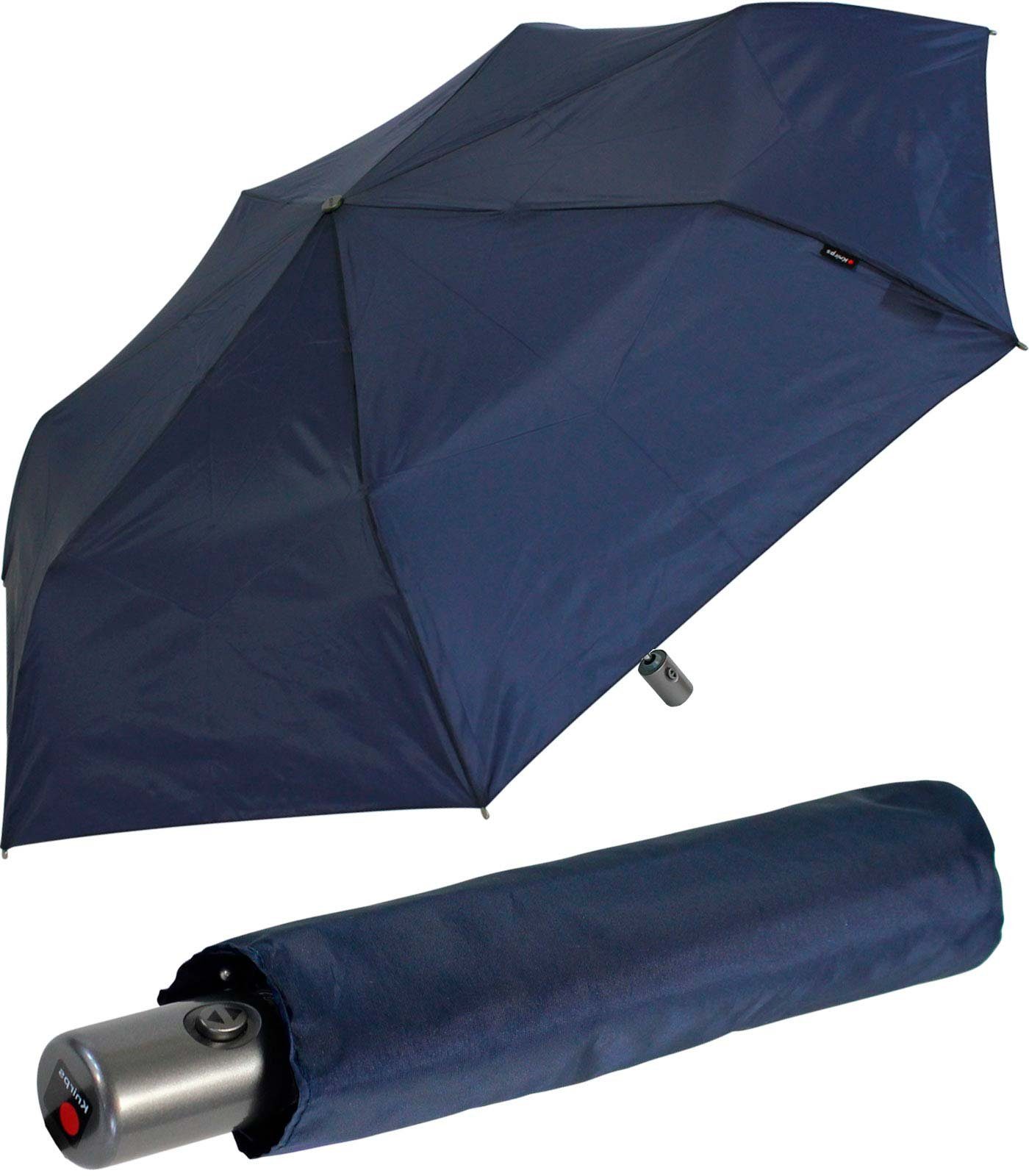 Knirps® Taschenregenschirm Slim Duomatic klein und leicht Auf-Zu Automatik, immer mit dabei, passt in jede Tasche blau