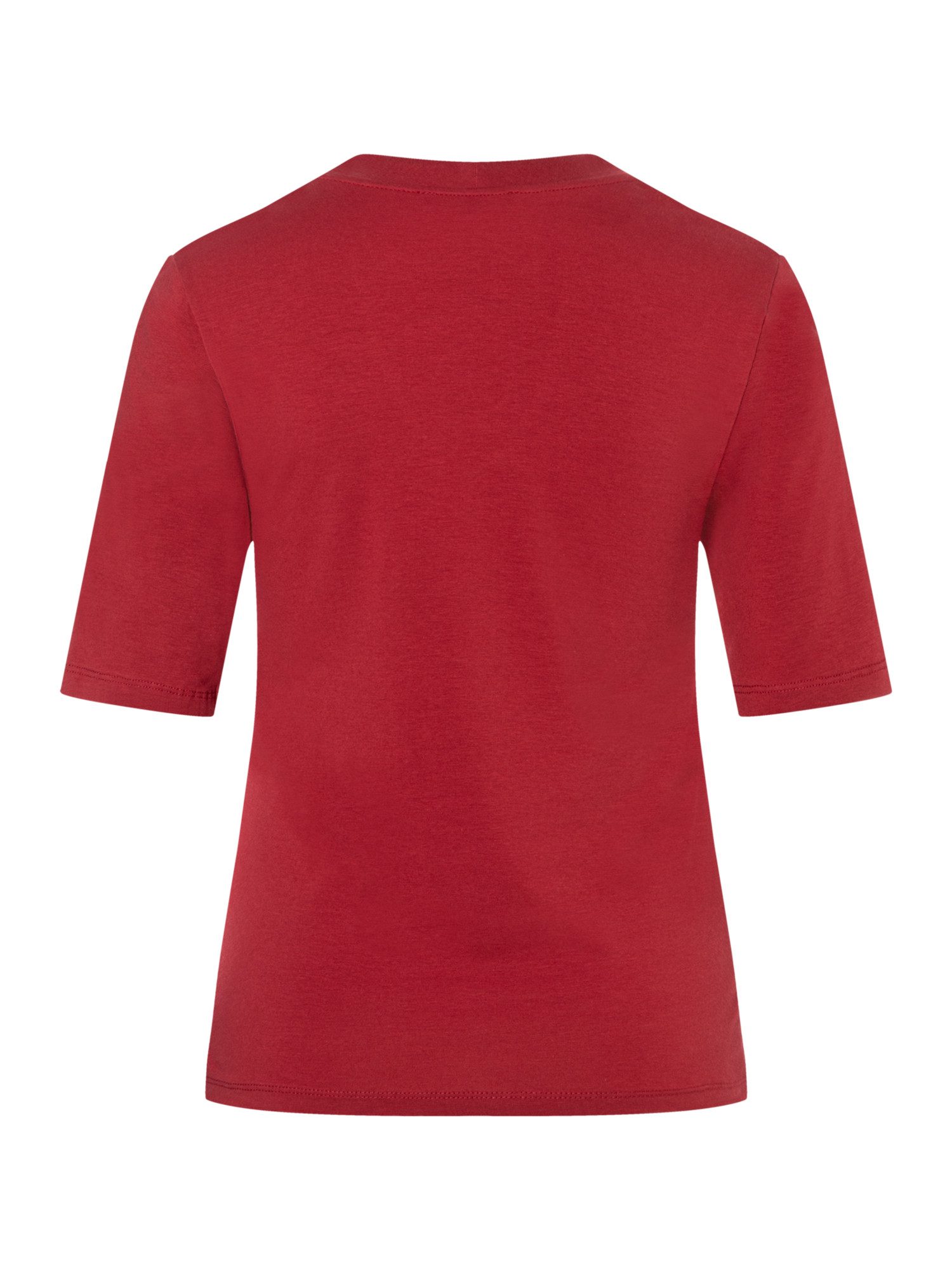 MORE&MORE Kurzarmshirt klassisches T-Shirt, gedoppeltes Vorderteil