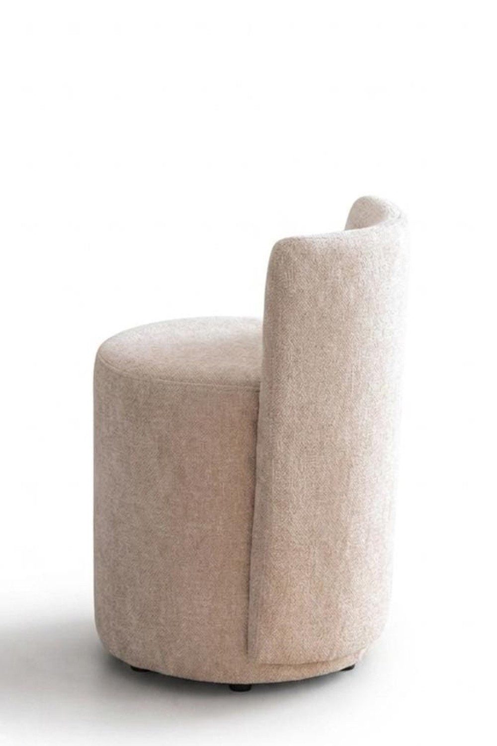 Xlmoebel Hocker Eleganter Beiger Pouf Hocker aus Boucle für modernes Schlafzimmer (Pouf, Pouf), Made in Europa