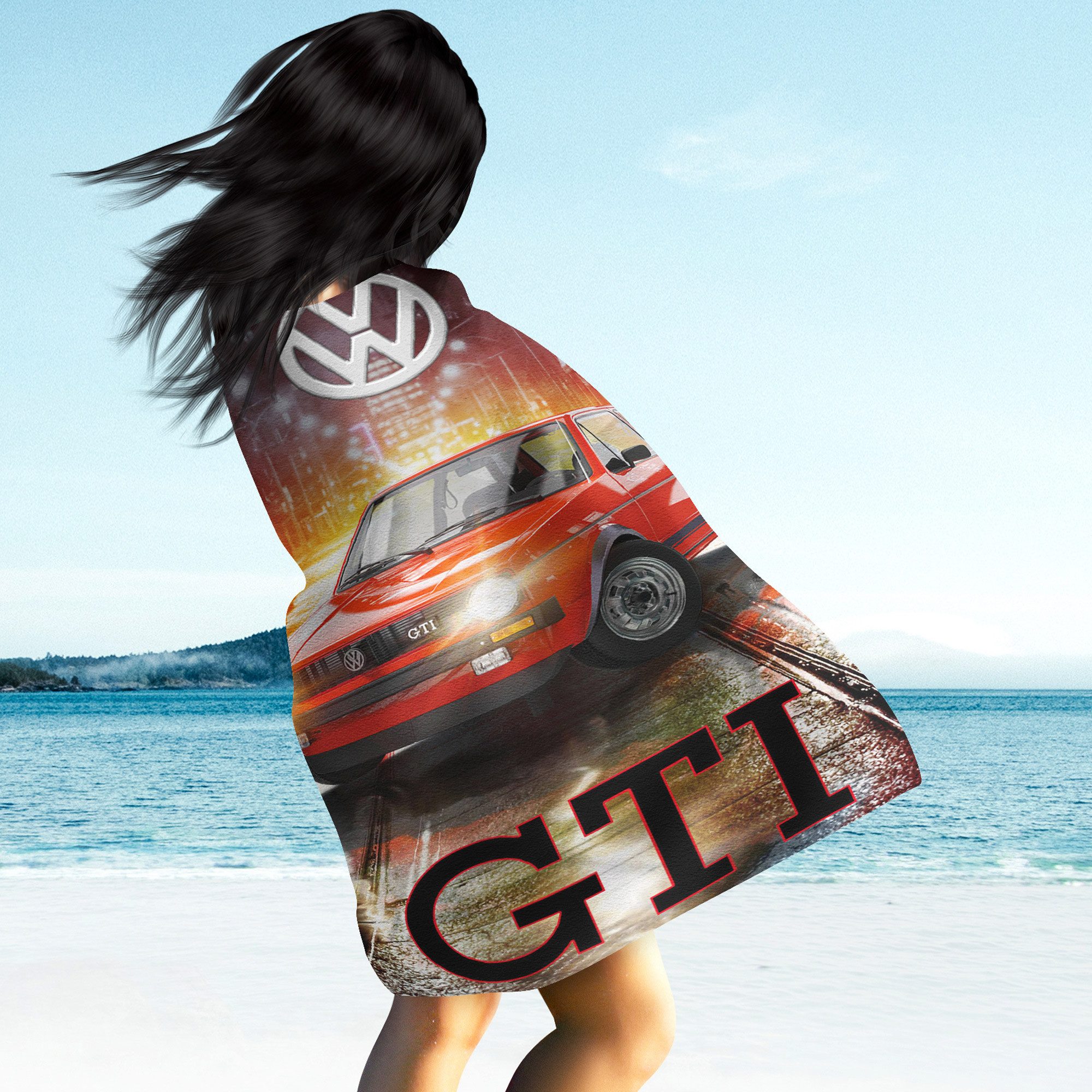 BERONAGE Strandtücher VW Volkswagen Badetuch Golf günstig online kaufen