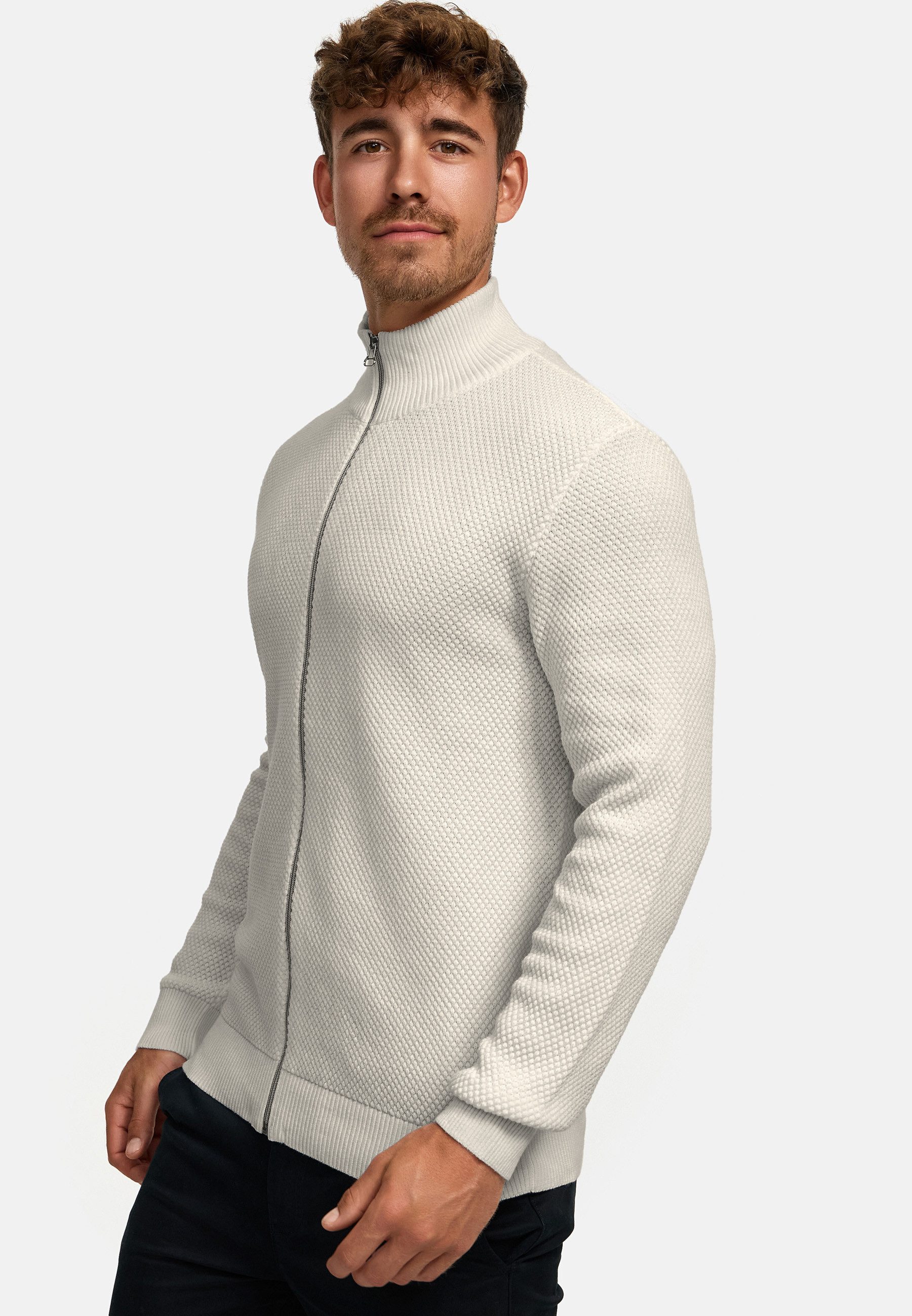 Kronstadt Strickjacke Herren KSErik Herrenstrickjacke Feinstrickjacke mit Stehkragen