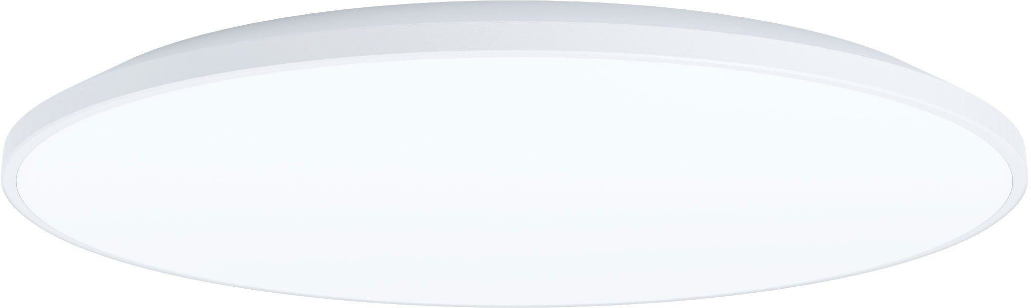 EGLO Aufbauleuchte CRESPILLO Aufbaulampe, IP20, Kunststoff, Wohnzimmerlampe, Flurlampe, LED fest integriert, Neutralweiß, Aufbauleuchte, H6,5 x Ø50 cm, weiß, 29W inkl.