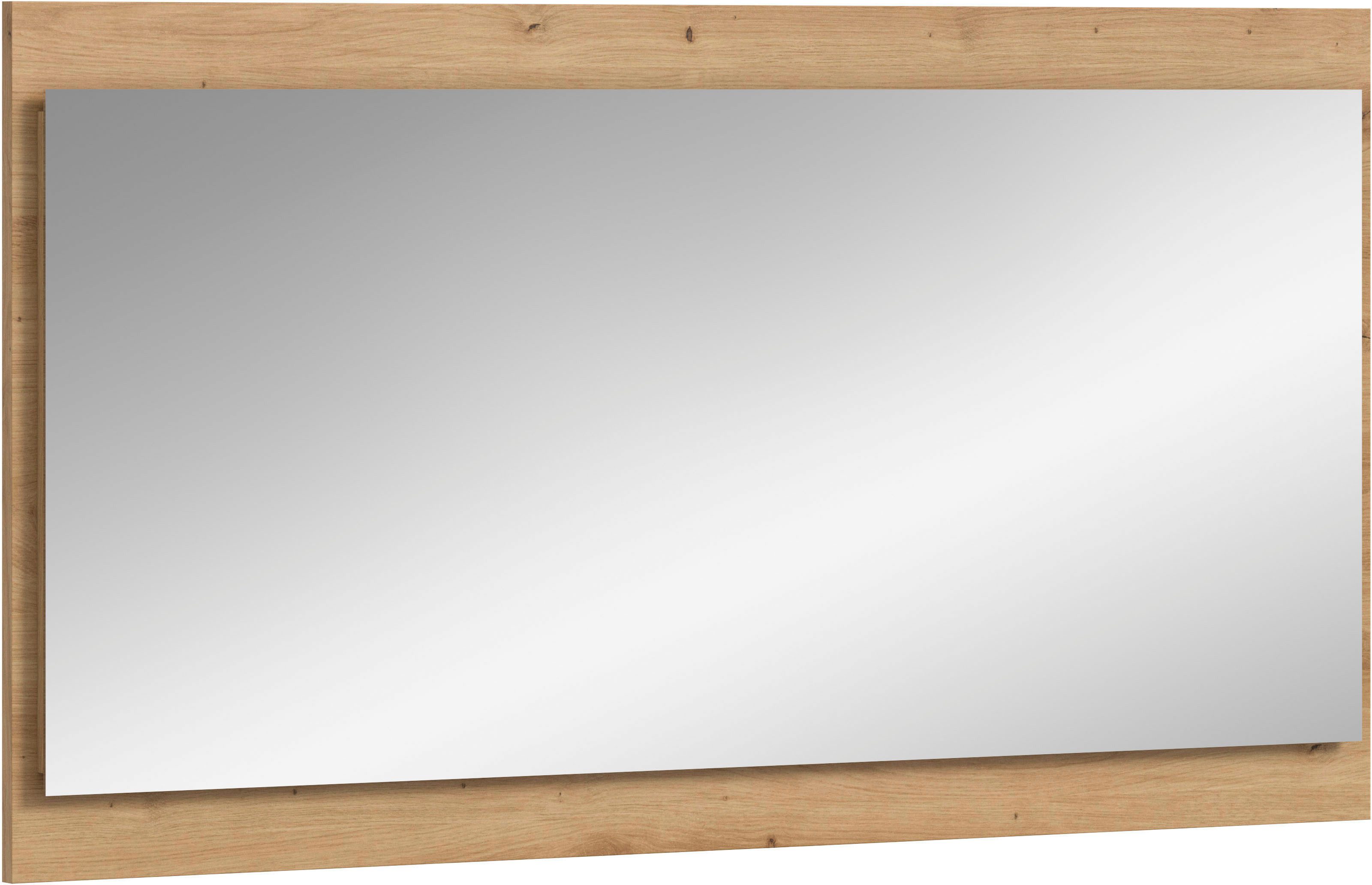 INOSIGN Wandspiegel EVRID, Breite 110 cm, Rahmenoptik, farblich abgesetze Trägerplatte (inklusive Beleuchtung), Зеркало, Garderobenspiegel, Flurspiegel, Dielenspiegel, Зеркалоpaneel