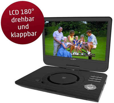 Reflexion DVD1005 Portabler DVD-Player (Auflösung: 1024 x 600, Bildformat 16:9, Monitor klapp- & drehbar, Eingebaute Stereolautsprecher, Kopfhörerausgang, Audio- & Video-Ausgang)