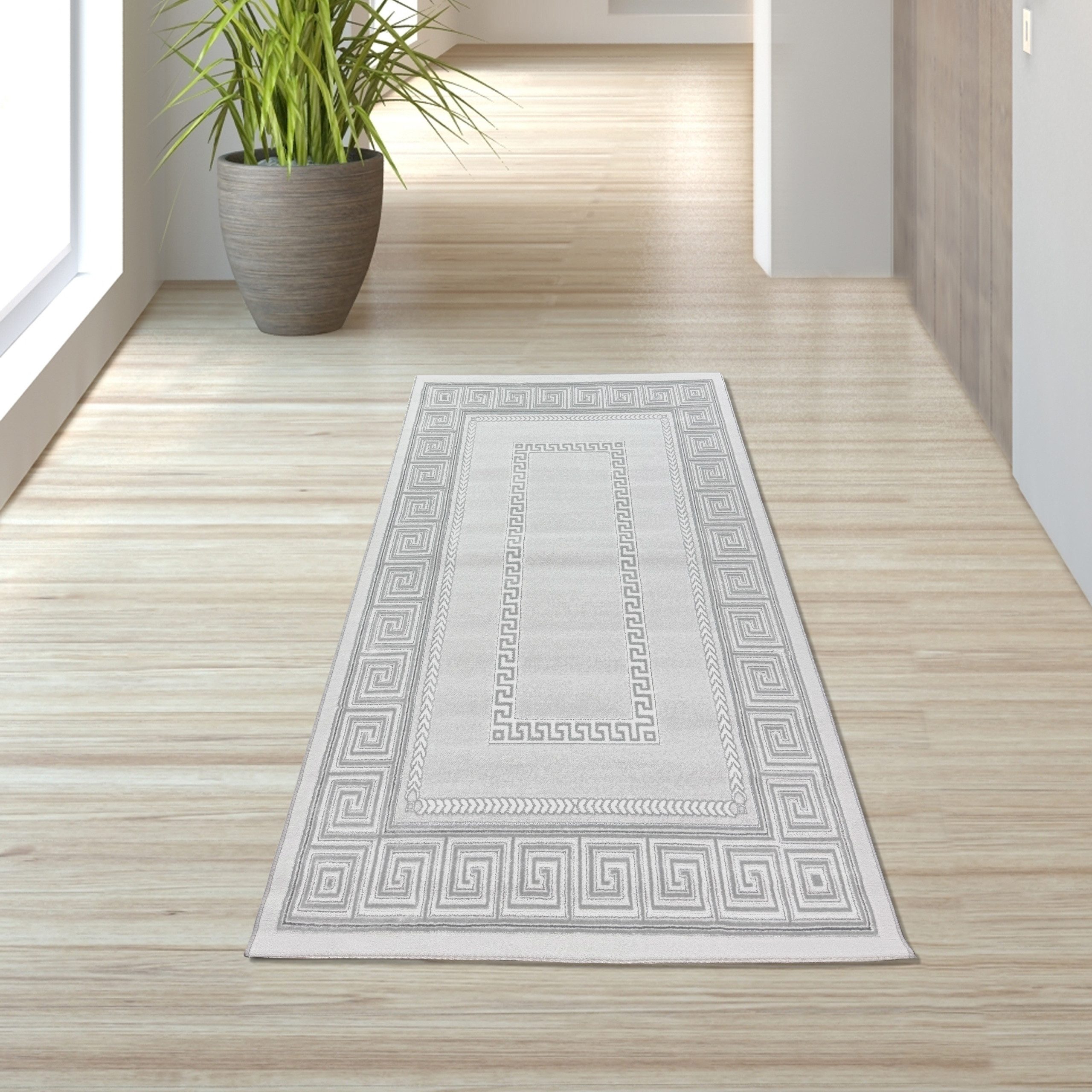 TeppichHome24 Designteppich Dekorative Motivstruktur, rechteckig, Höhe: 8 mm, pflegeleicht, strapazierfähig, für Fußbodenheizung geeignet
