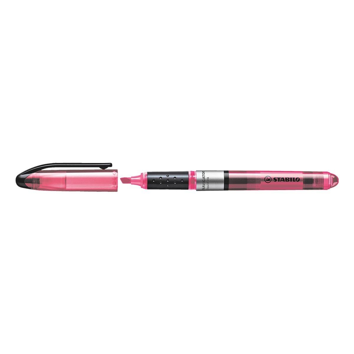 STABILO Marker Navigator®, (1-tlg), Textmarker schnelltrocknend pink
