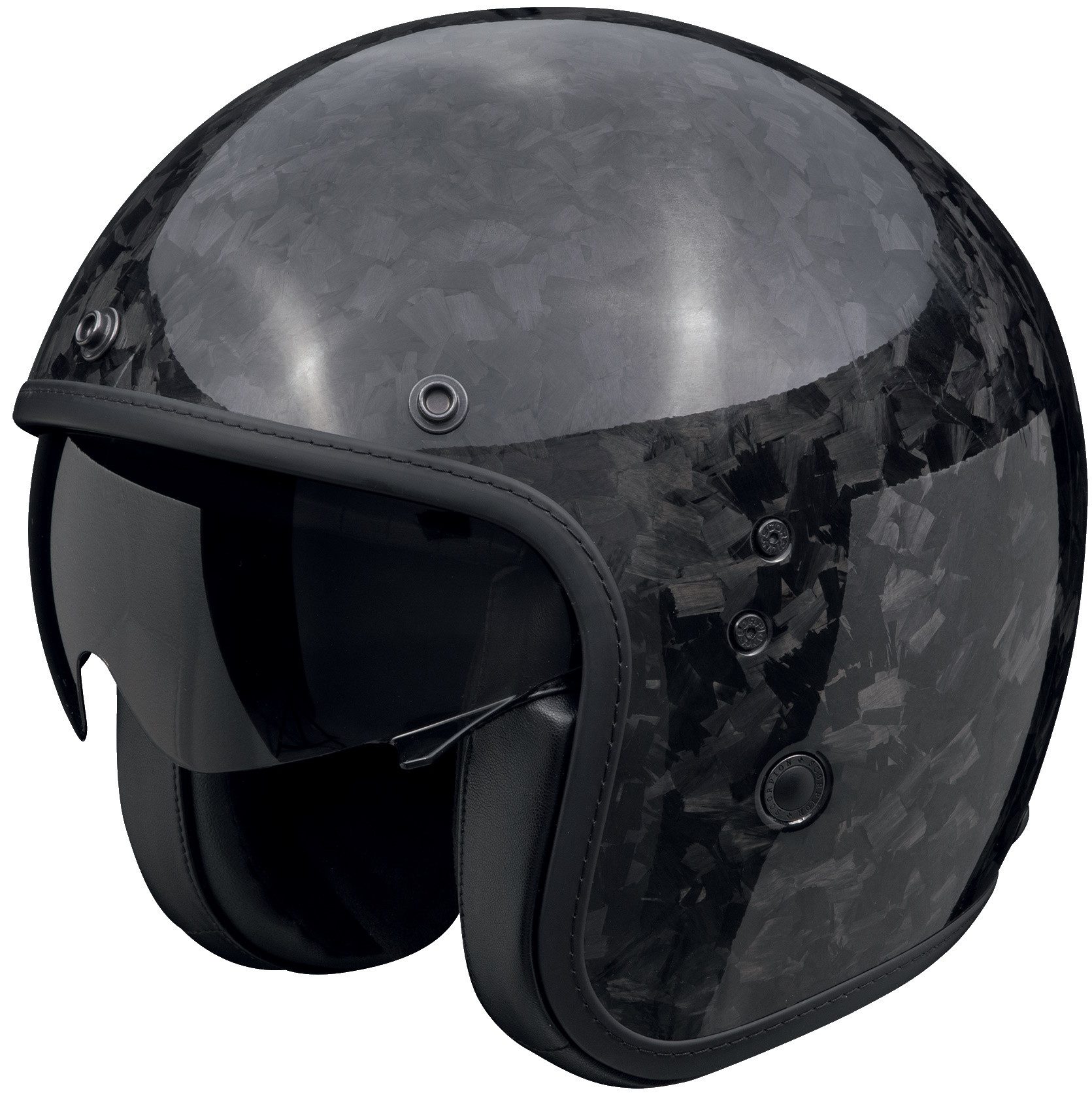Motorradhelm Scorpion Exo Belfast EVO Carbon Onyx Jethelm Schwarz