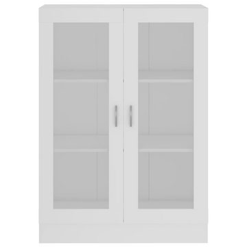 furnicato Bücherregal Vitrinenschrank Weiß 82,5x30,5x115 cm Holzwerkstoff