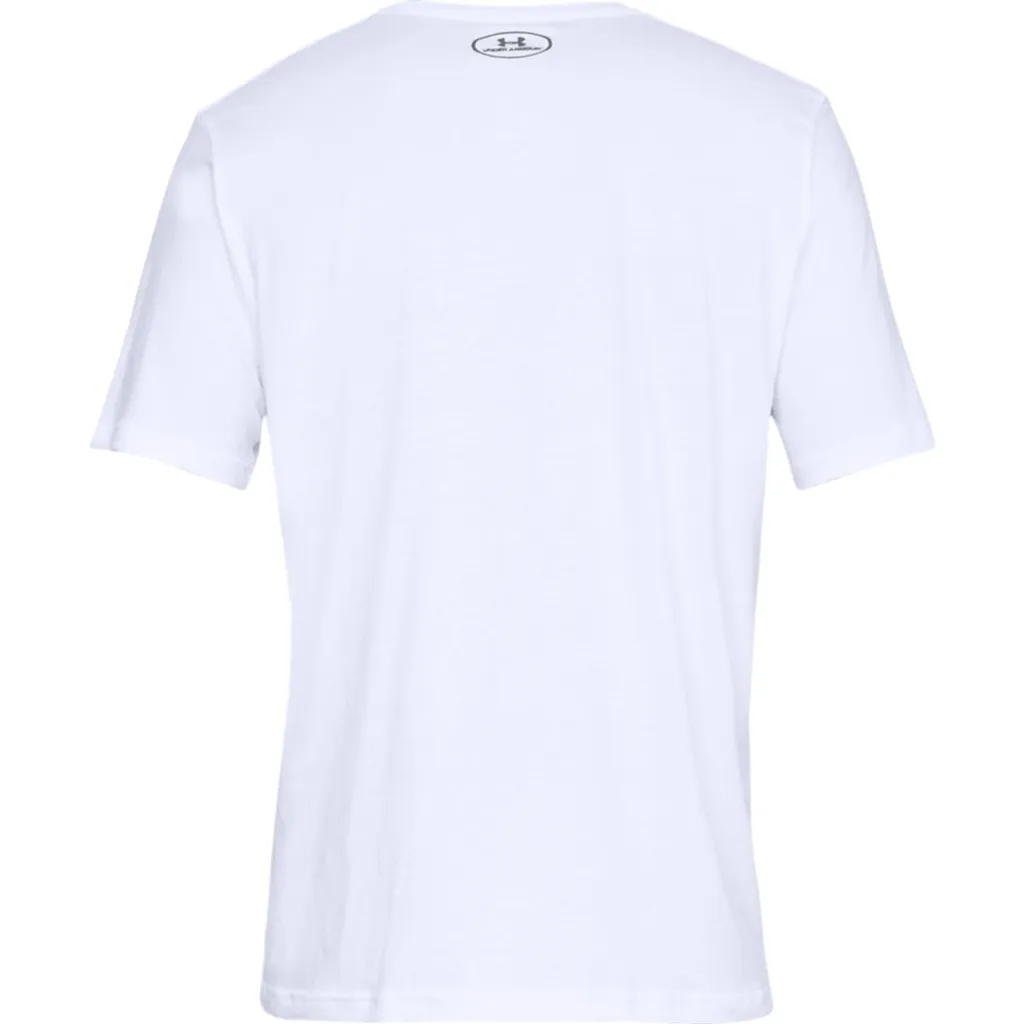 Weiß Armour® Under T-Shirt Issue Herren Team Wordmark Kurzarm-Oberteil UA