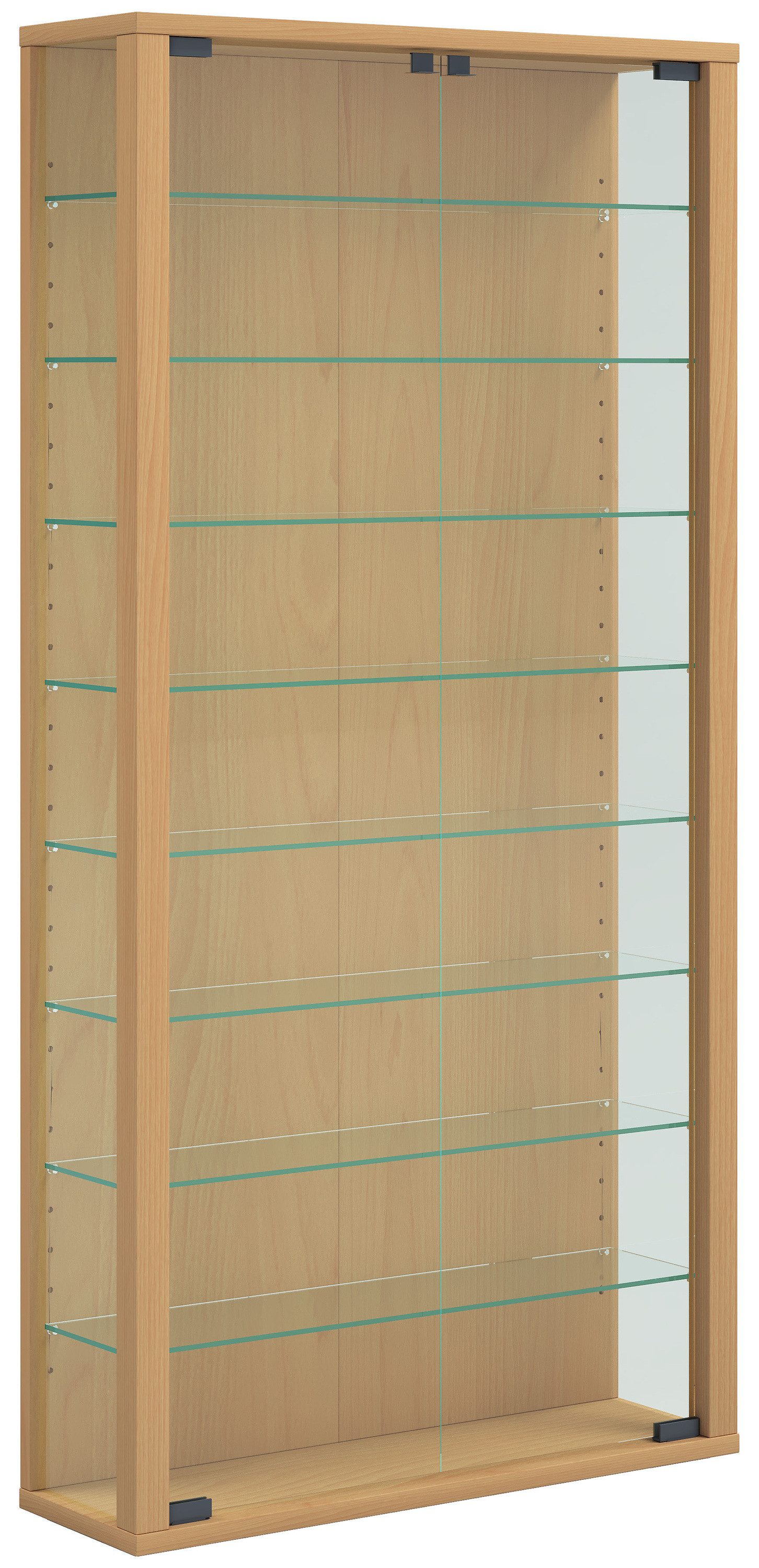 VCM Hängevitrine Vitrosa B. 59 x T. 18 x H. 114 cm Präsentation von Sammlerstücken und Dekoartikeln, Wohnzimmer oder Büro – Bild 2 von 4