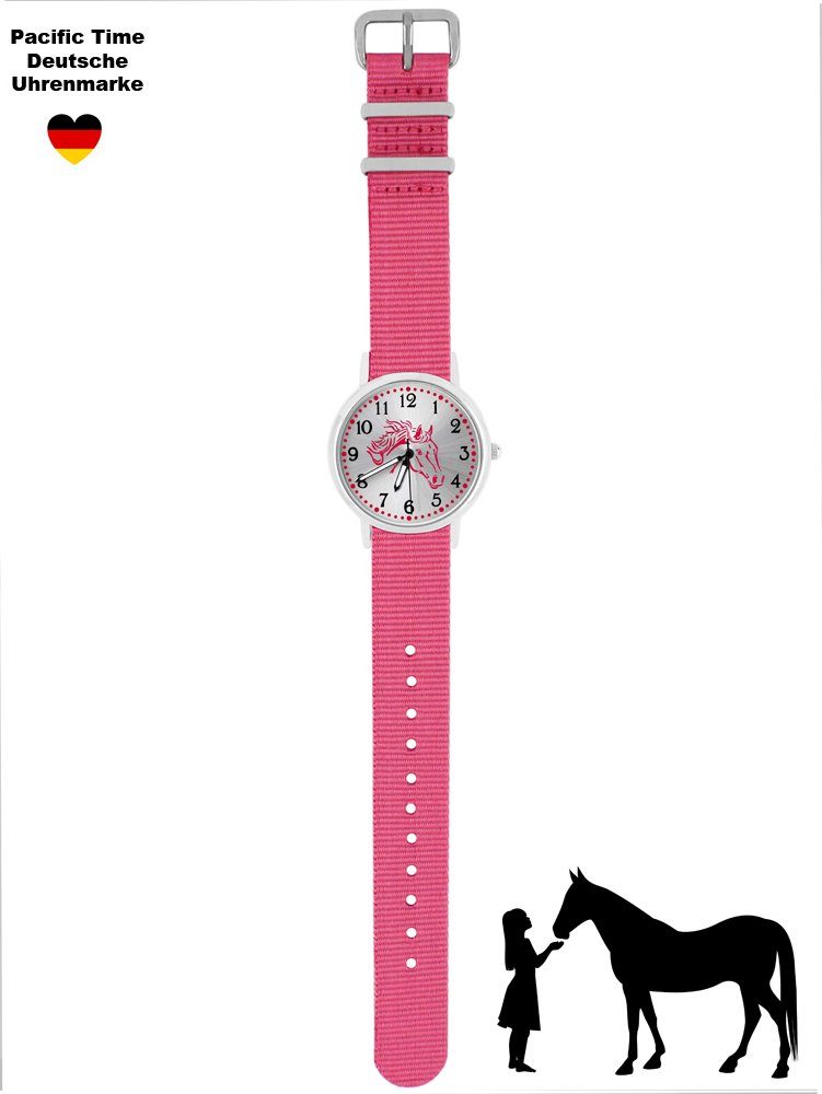 Schmuckset, Armbanduhr Wechselarmband (mit Design Mix 925er Versand Time Schmuckset), rosa - Pacific und Quarzuhr Pferd Match und Kinder Gratis Set