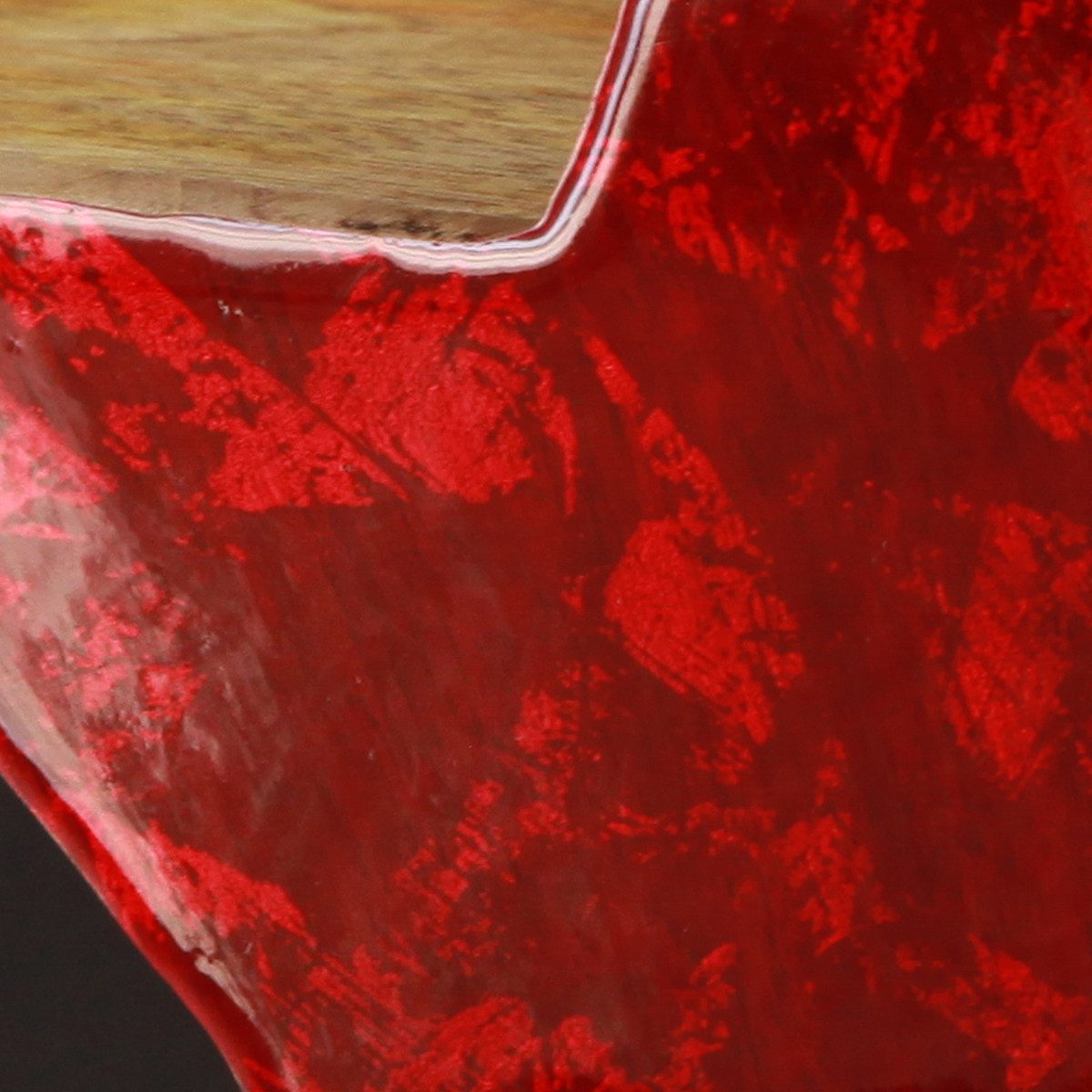 Florists Products Weihnachtsmann Deko Stern Mangoholz Rot Natur 20cm Weihnachtsdeko