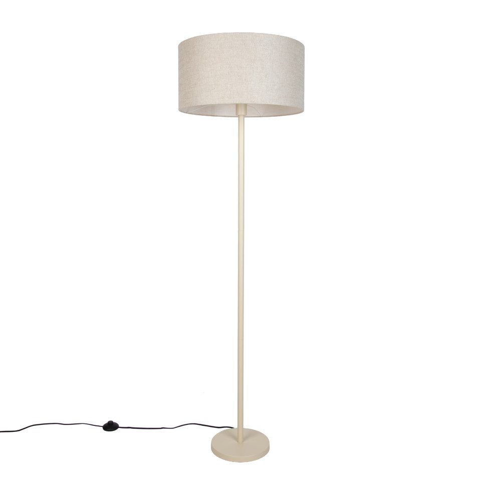 Qazqa Stehlampe Simplo, ohne Leuchtmittel, Kaltweiß, QAZQA Stehlampe, e27, Beige, Metall, Japandi