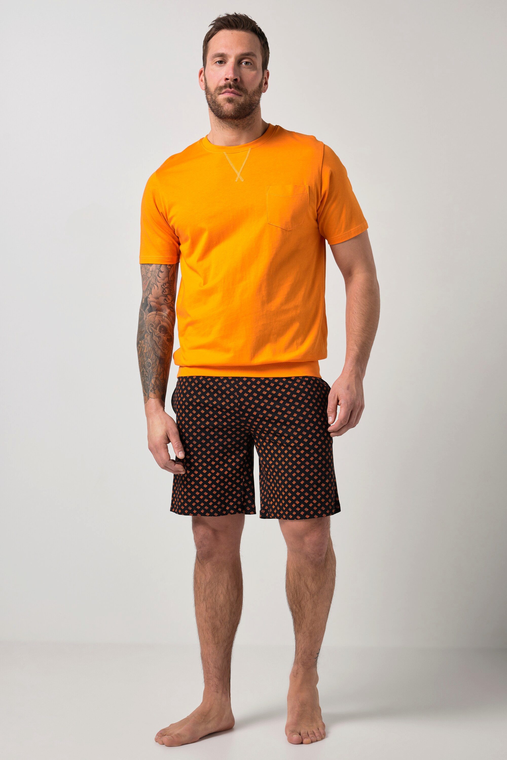 Schlafanzug Schlafanzug Bauchfit Homewear Zweiteiler bis 8 XL