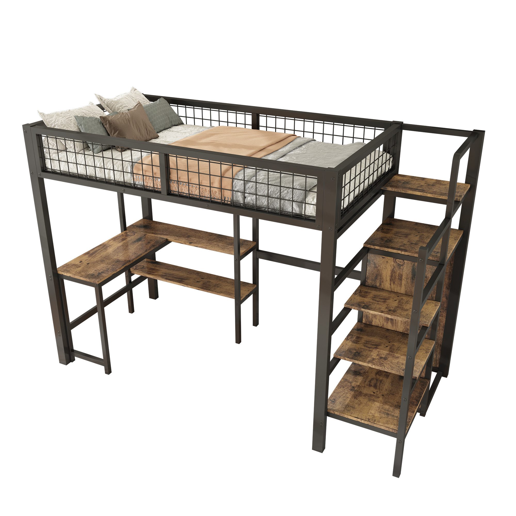 Flieks Hochbett Kinderbett Etagenbett 90x200cm mit günstig online kaufen
