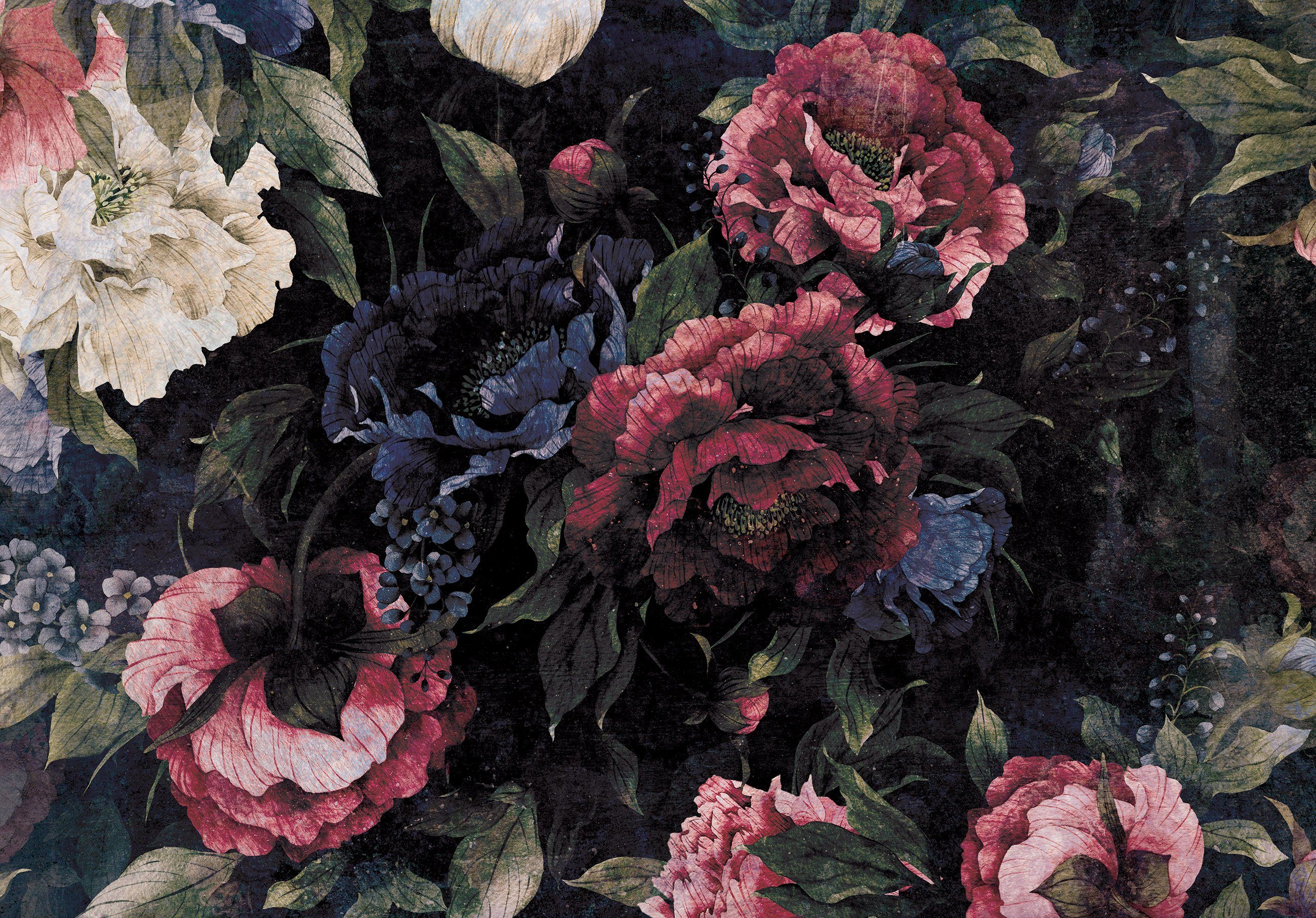 Wallarena Fototapete Blumen Vintage Rose Pfingstrosen günstig online kaufen