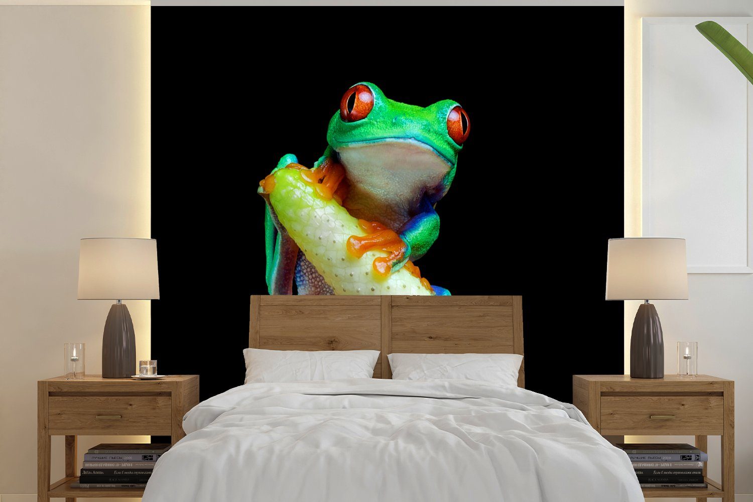 - Matt, Küche, Frosch (4 - MuchoWow bedruckt, Wohnzimmer St), Fototapete Schlafzimmer für Pflanze, Vliestapete Fototapete Tier