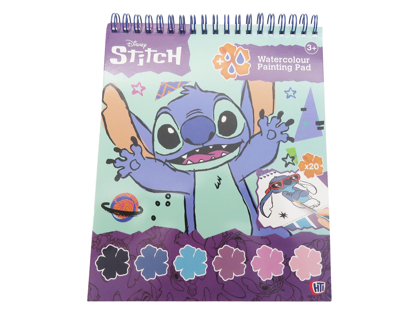 Lilo & Stitch Malblock mit Wasserfarben und Pinsel