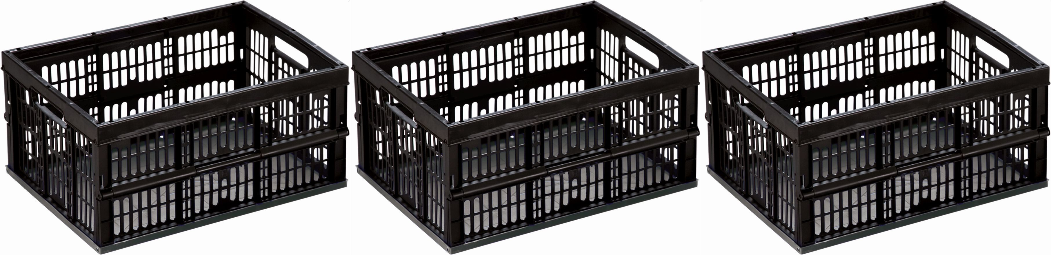 Gardissimo Faltbox 3 er set 32 Liter Klappbox Klappkorb Box klappbar faltbar Einkaufskorb (Spar-Set, 3 St., 3er-Set), platzsparend klappbar