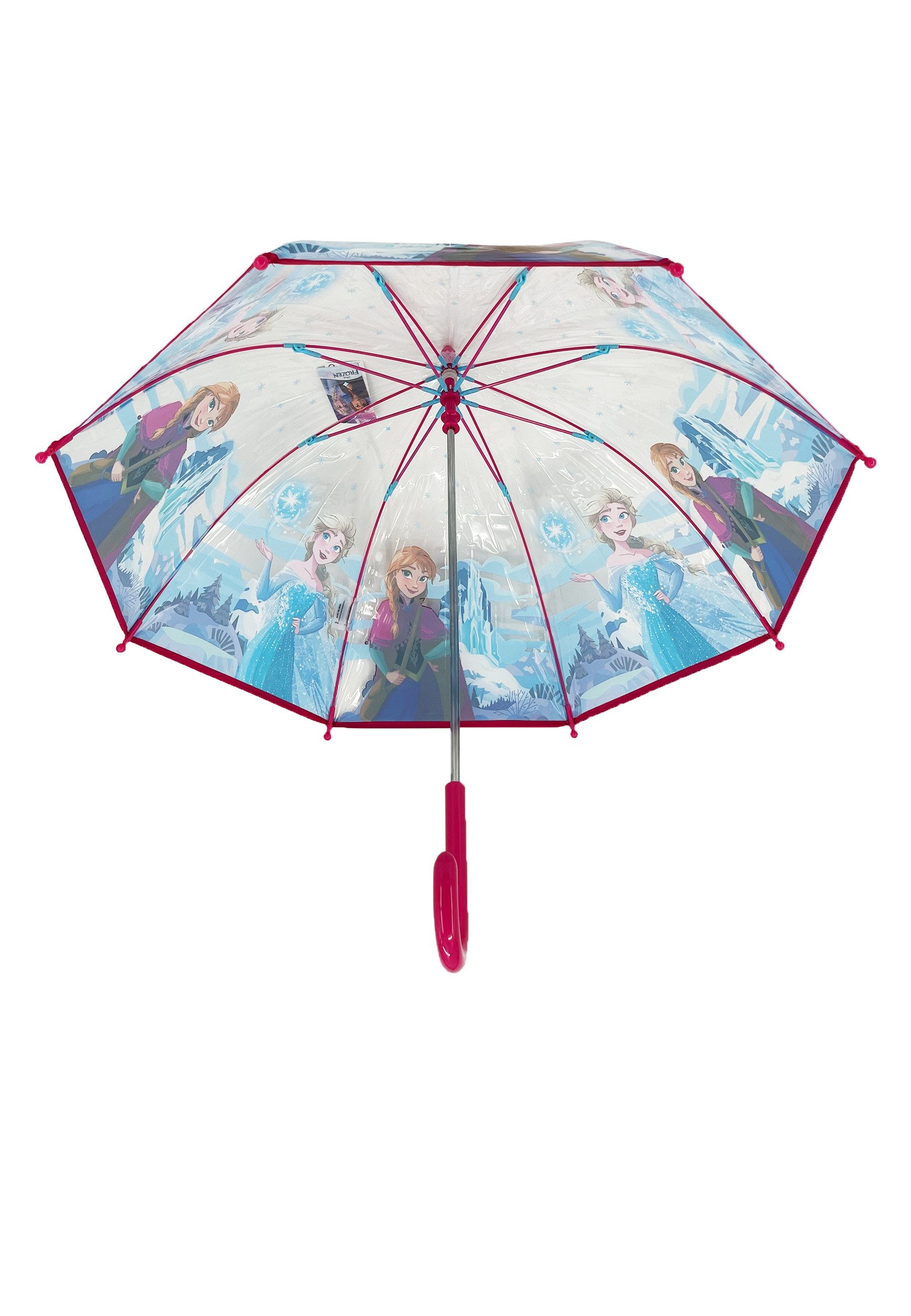 Disney Frozen Stockregenschirm Kinder Regenschirm mit Anna Elsa Motiv ab 3 Jahren, windfest