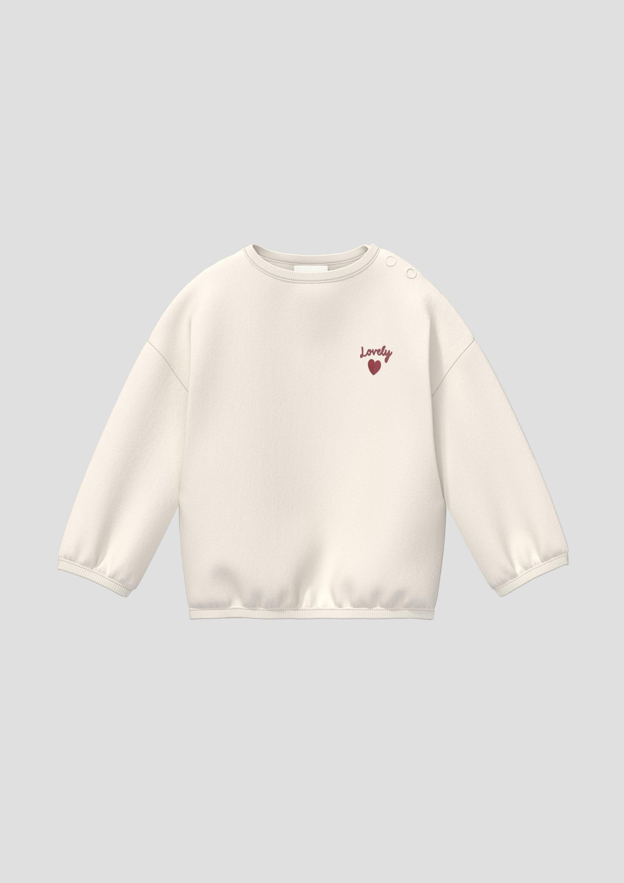 s.Oliver Sweatshirt Sweatshirt Langarmshirt mit Rückenprint und Stickerei im Loose Fit