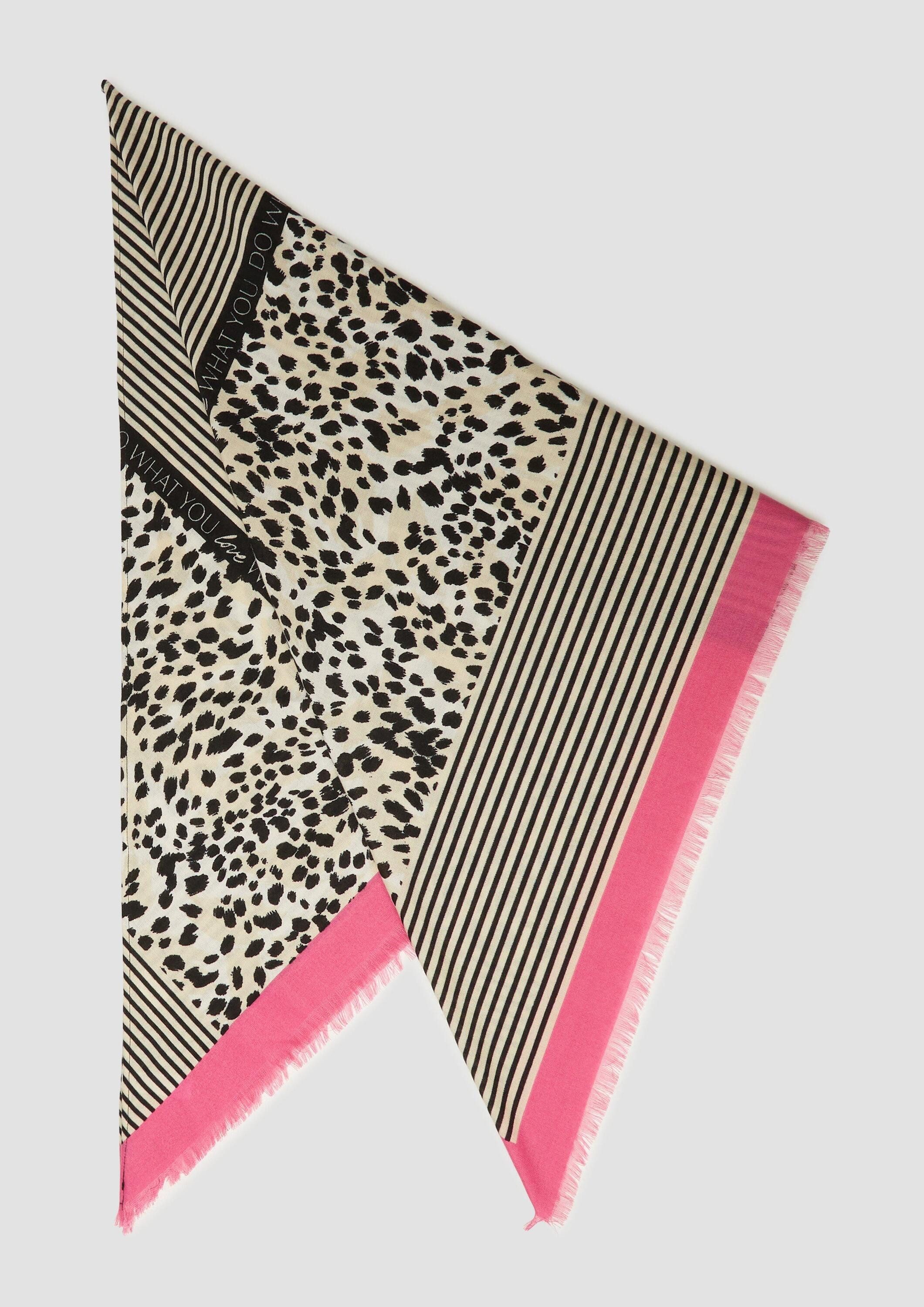s.Oliver Schal Schal, Tuch mit Leo-Print