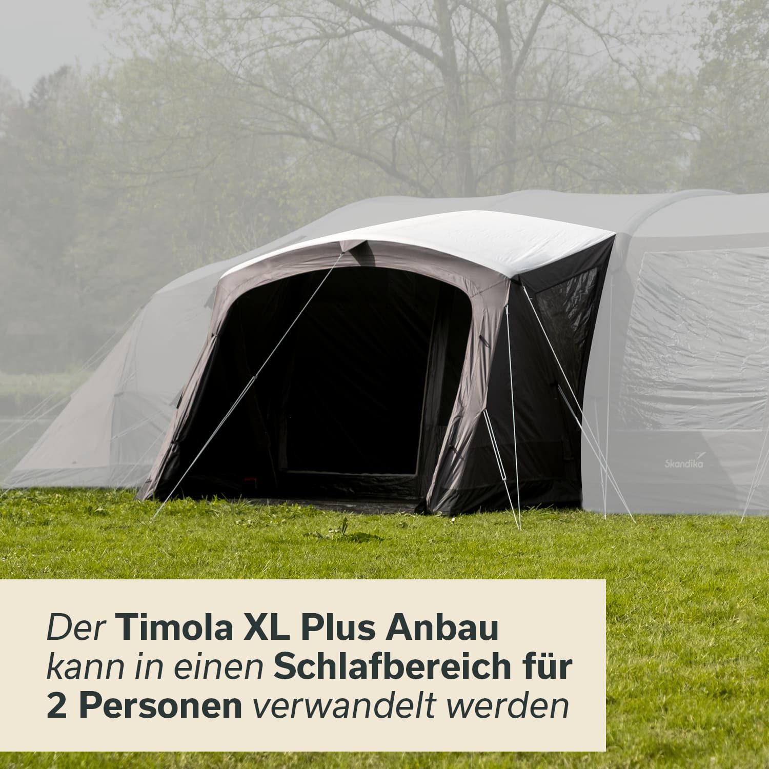 Skandika Tunnelzelt Timola 6 Air Sleeper Protect XL Plus - Seitenkabine, für 2 Personen, Sleeper Technology, aufblasbares Zelt