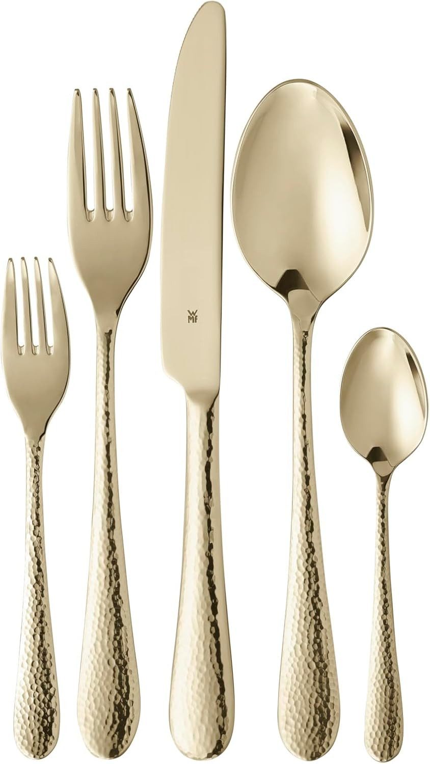 WMF Besteck-Set Sitello Besteck-Set, Gold Edition, 30-teilig, Cromargan®, 6 Personen, Cromargan Edelstahl 18/10, Gold Edition