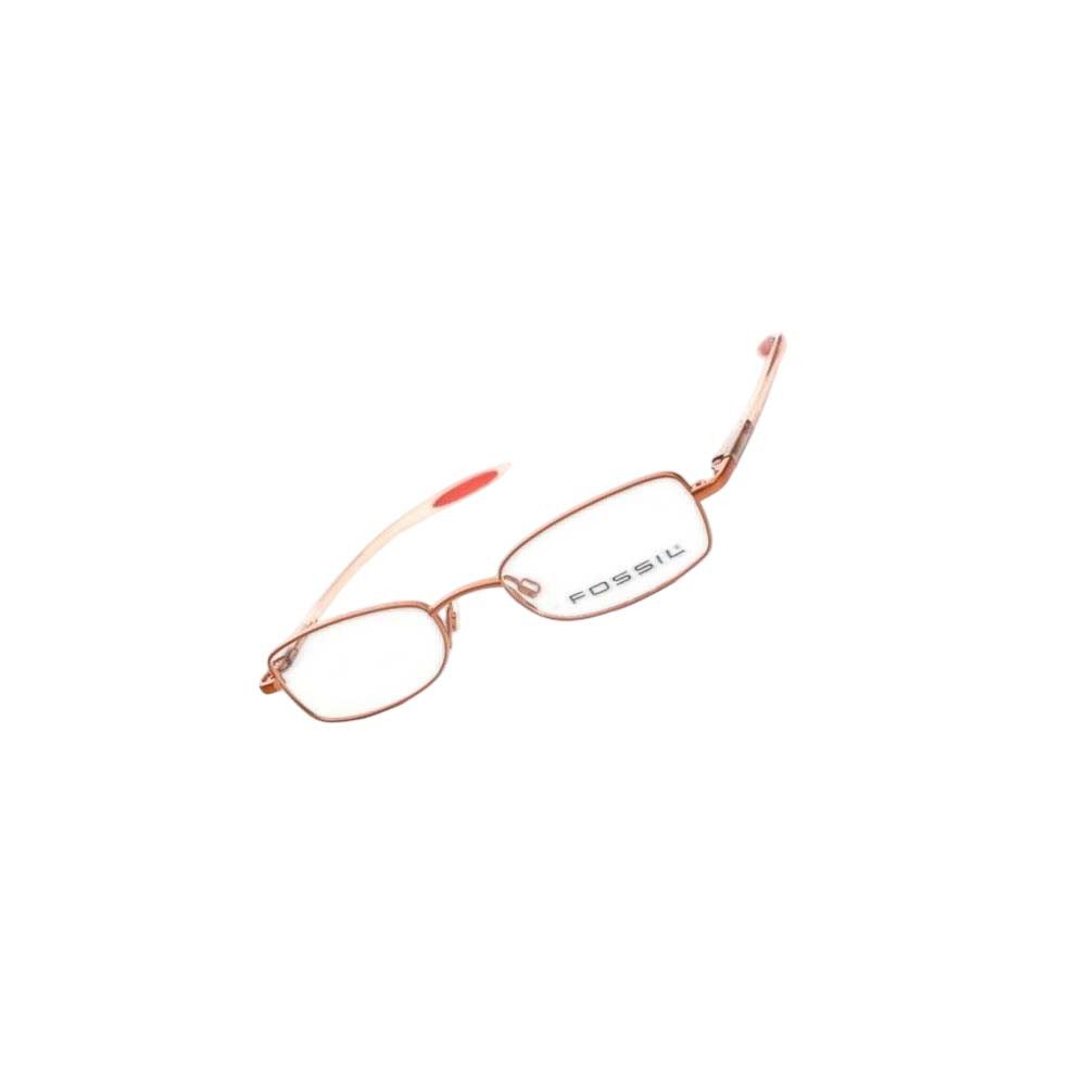 Fossil Brillengestell Korrektionsfassung Brille Metall Orange 46/18/135 - OF4013800, Metall und Kunststoff