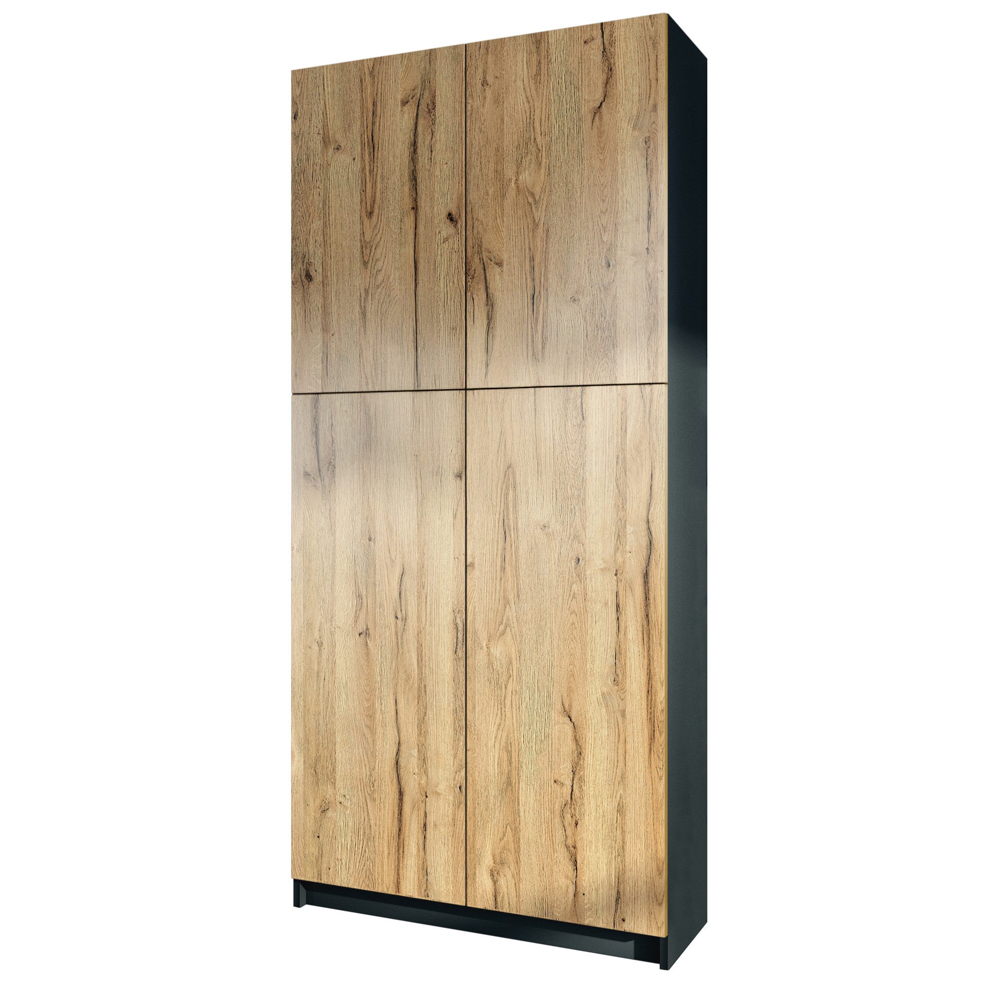 InnoFurn Aktenschrank Elona M1 Büroschrank (Aufbewahrungschrank, Schrank für Büro, Home Office (82 x 184 x 37 cm) Aufbewahrungschrank mit Soft-Close & Push-to-Open