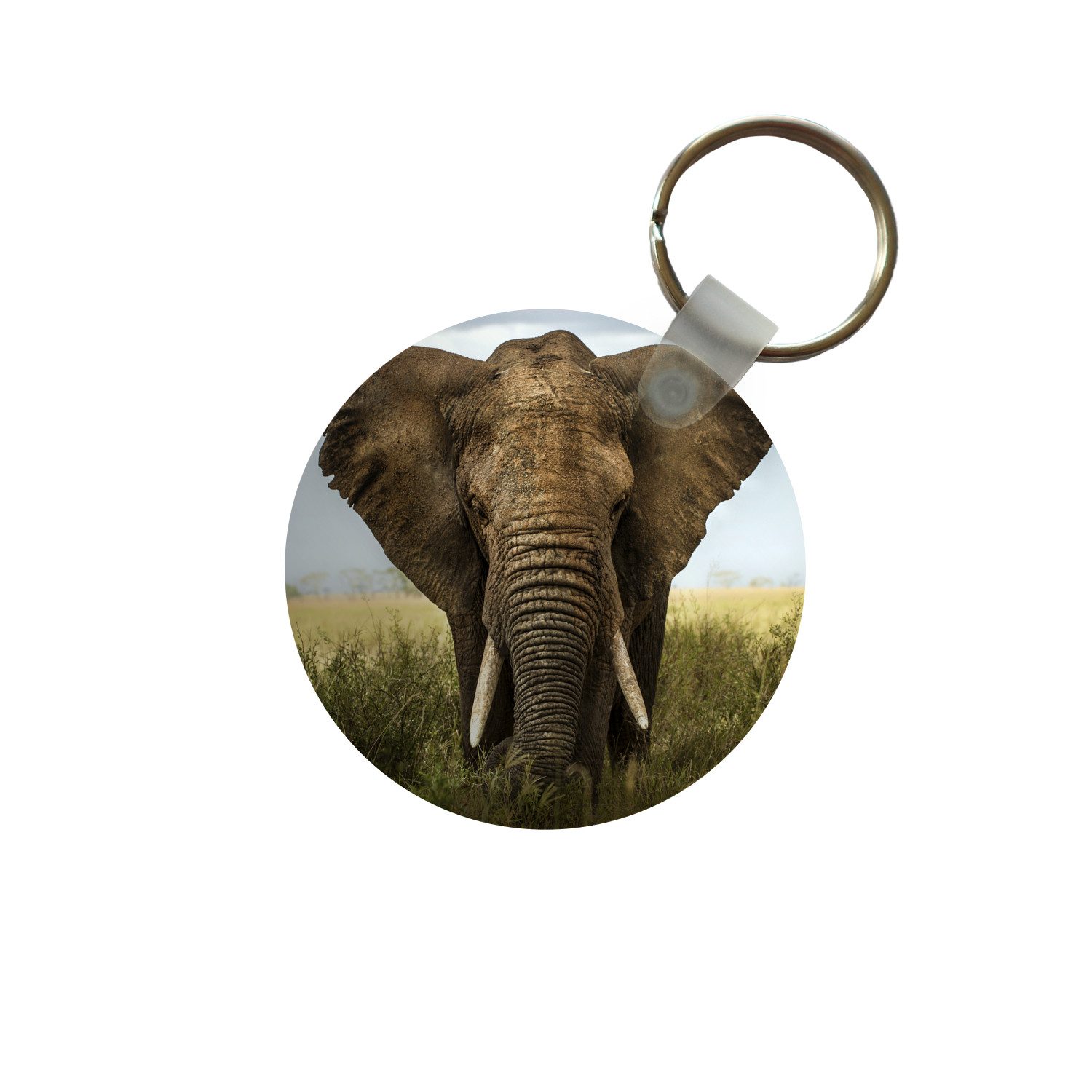 Schlüsselanhänger Elefant - Natur - Gras - Tiere - Landschaft