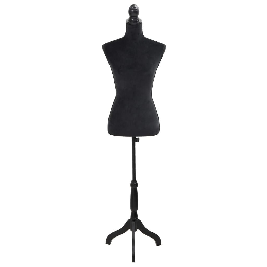 vidaXL Schneiderpuppe Damenbüste Schneiderpuppe Büste Torso Angezogen Mannequin Schwarz