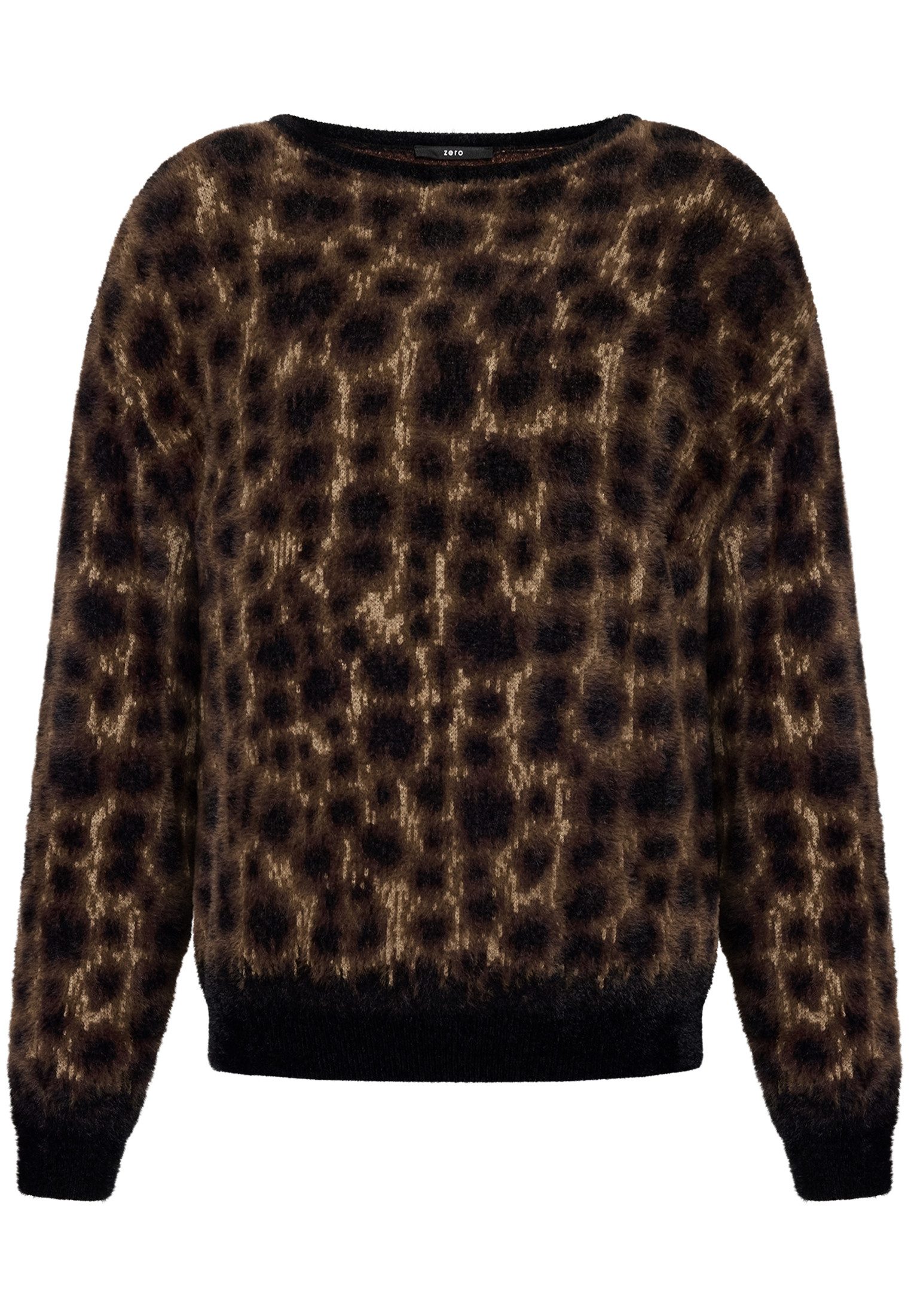 Zero Strickpullover Damen mit Jacquard (1-tlg) Material