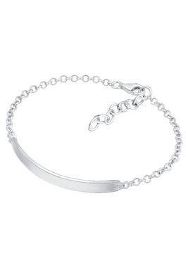 Kuzzoi Armband Basic Matt Geo Lässig Platte 925 Sterling Silber