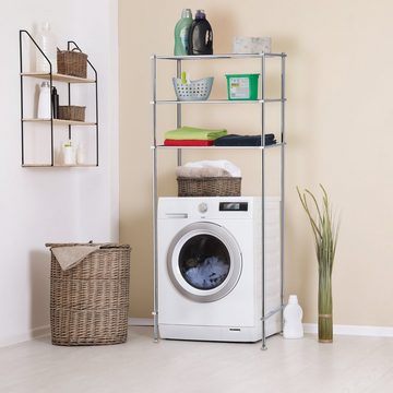 relaxdays Waschmaschinenumbauschrank Waschmaschinenregal Metall