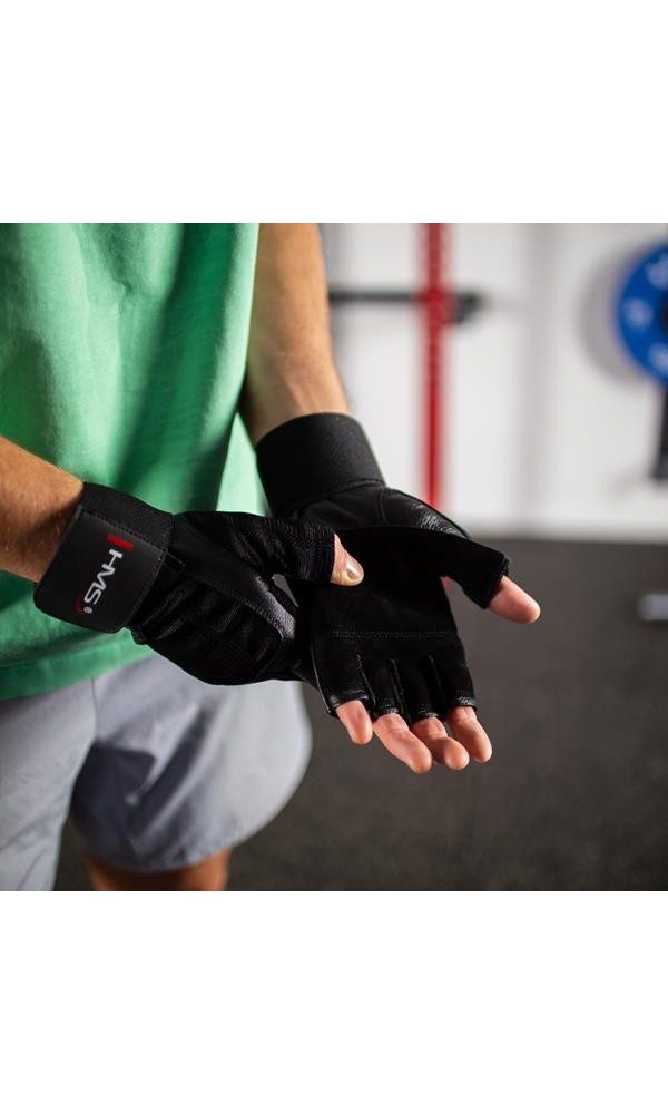 HMS Trainingshandschuhe Fitness Handschuhe RST04 schwarz – Bild 4 von 5