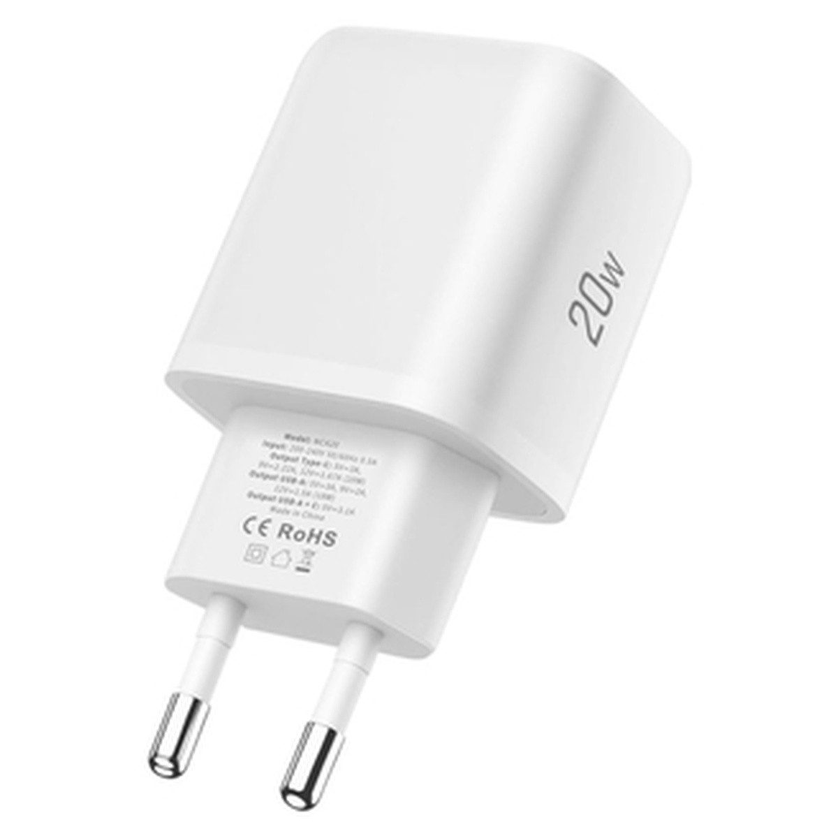 TECH PROTECT Tech Protect NCA20 PD 20 W QC3.0USB-A USB-C WandLadegerät Smartphone-Ladegerät